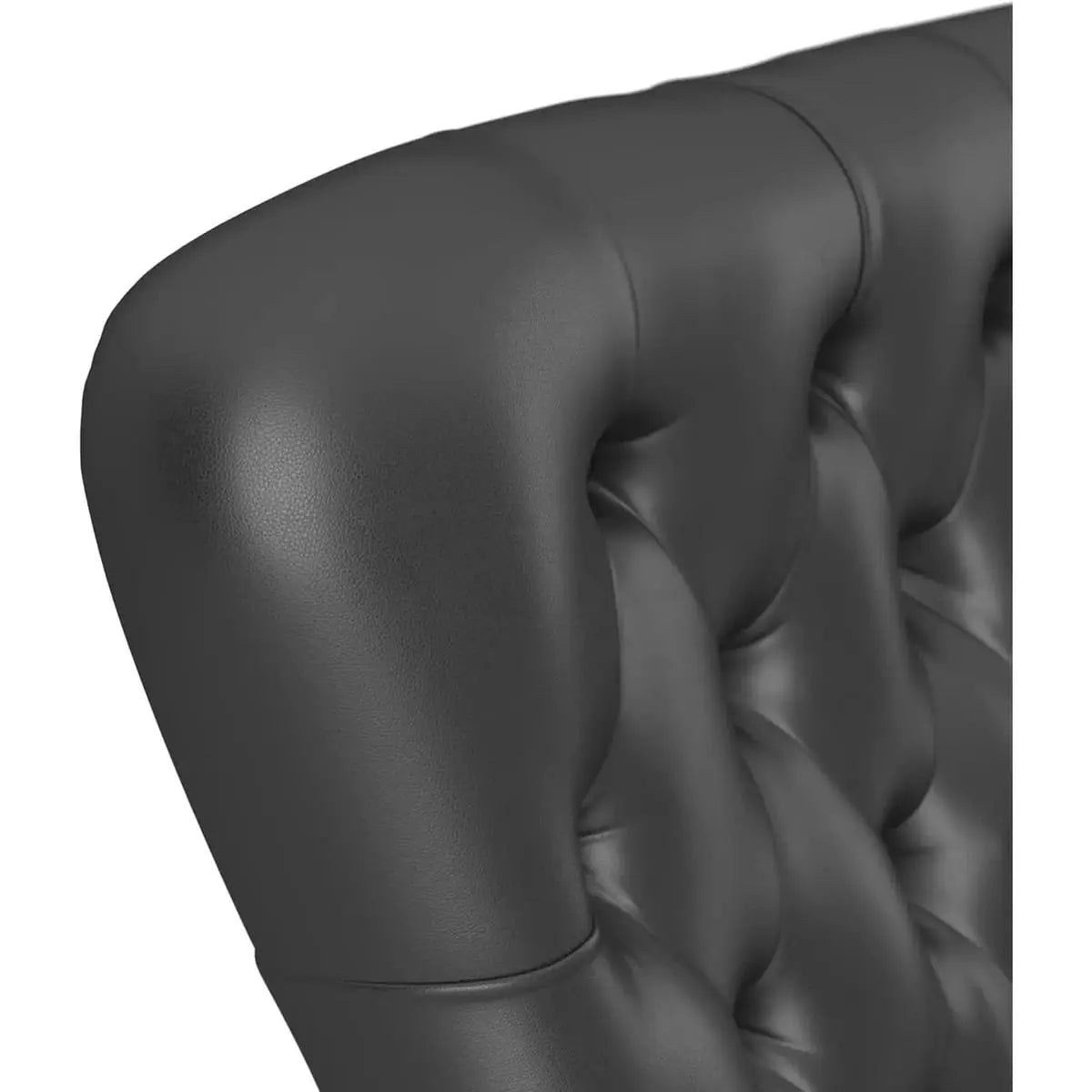 Arden Lane Black Leather Tufted High-Back Executive Office Chair Ergonomic Swivel Rolling Casters ADS
