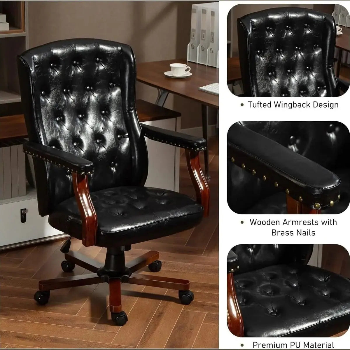 Ergonomic Tufted Executive Office Chair - Elite Comfort for ADS