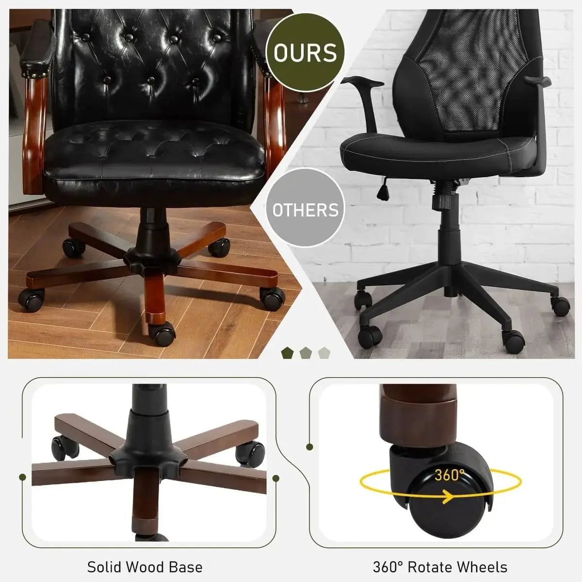 Ergonomic Tufted Executive Office Chair - Elite Comfort for ADS