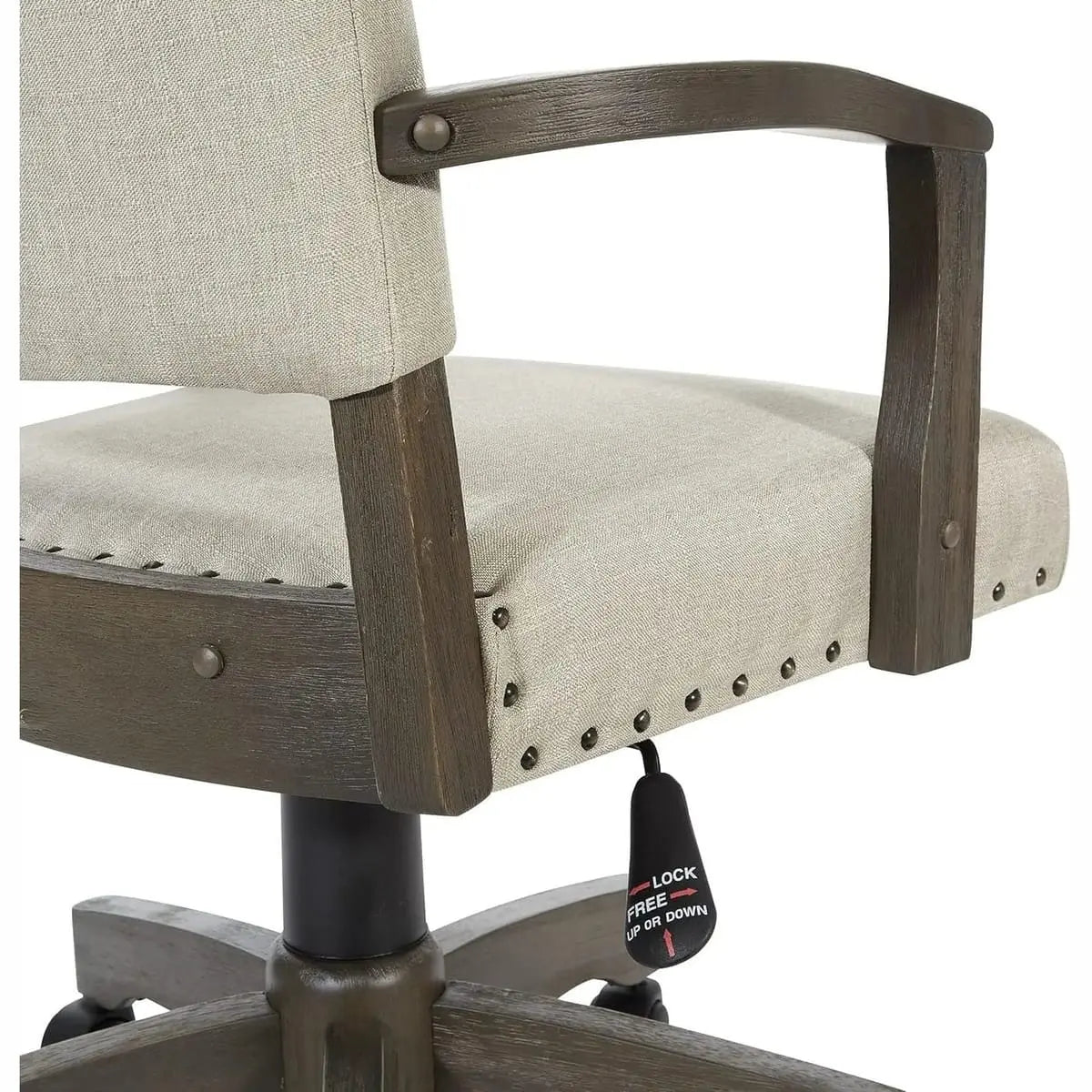 Santina Deluxe Cushioned Banker's Chair for Elegant Home Office ADS