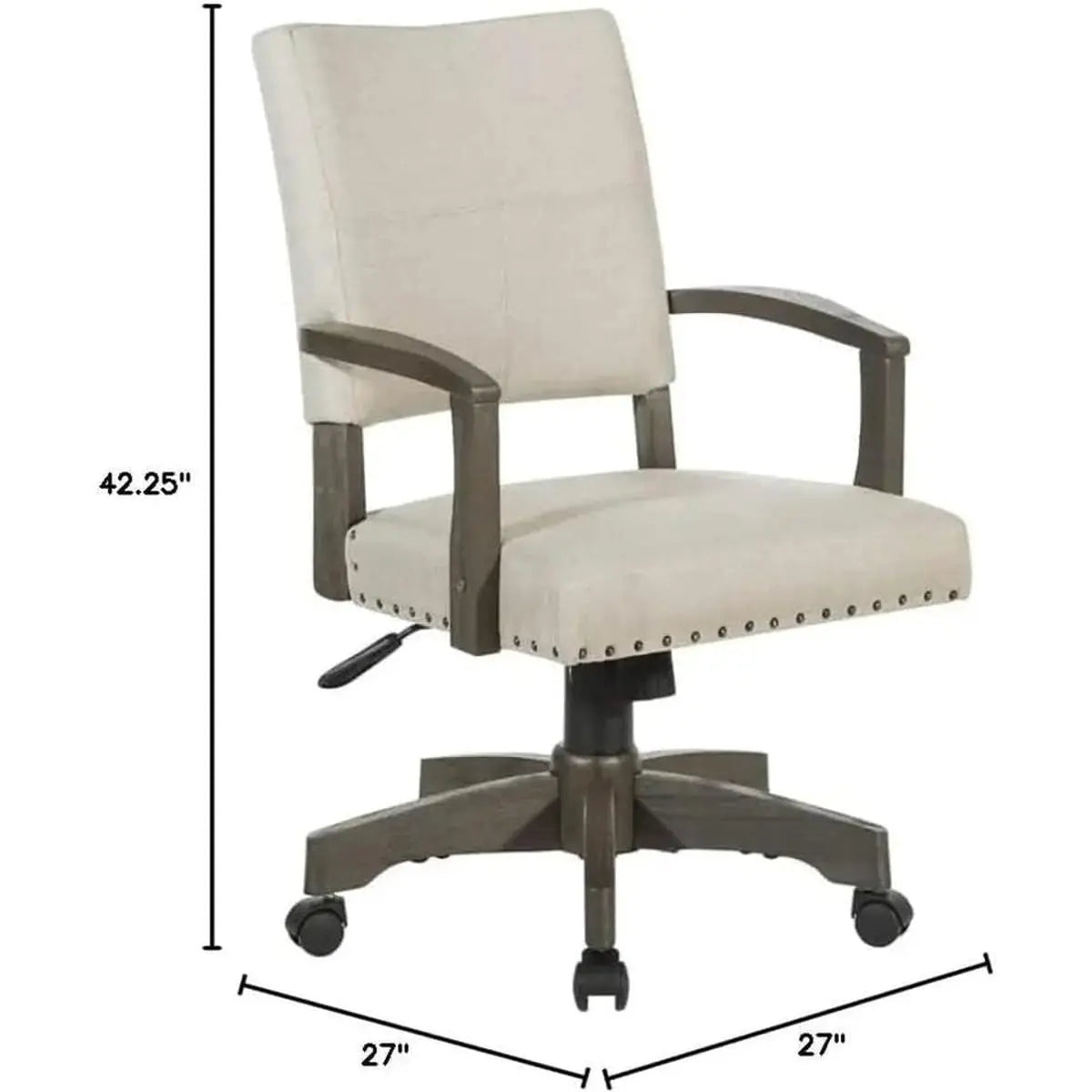 Santina Deluxe Cushioned Banker's Chair for Elegant Home Office ADS