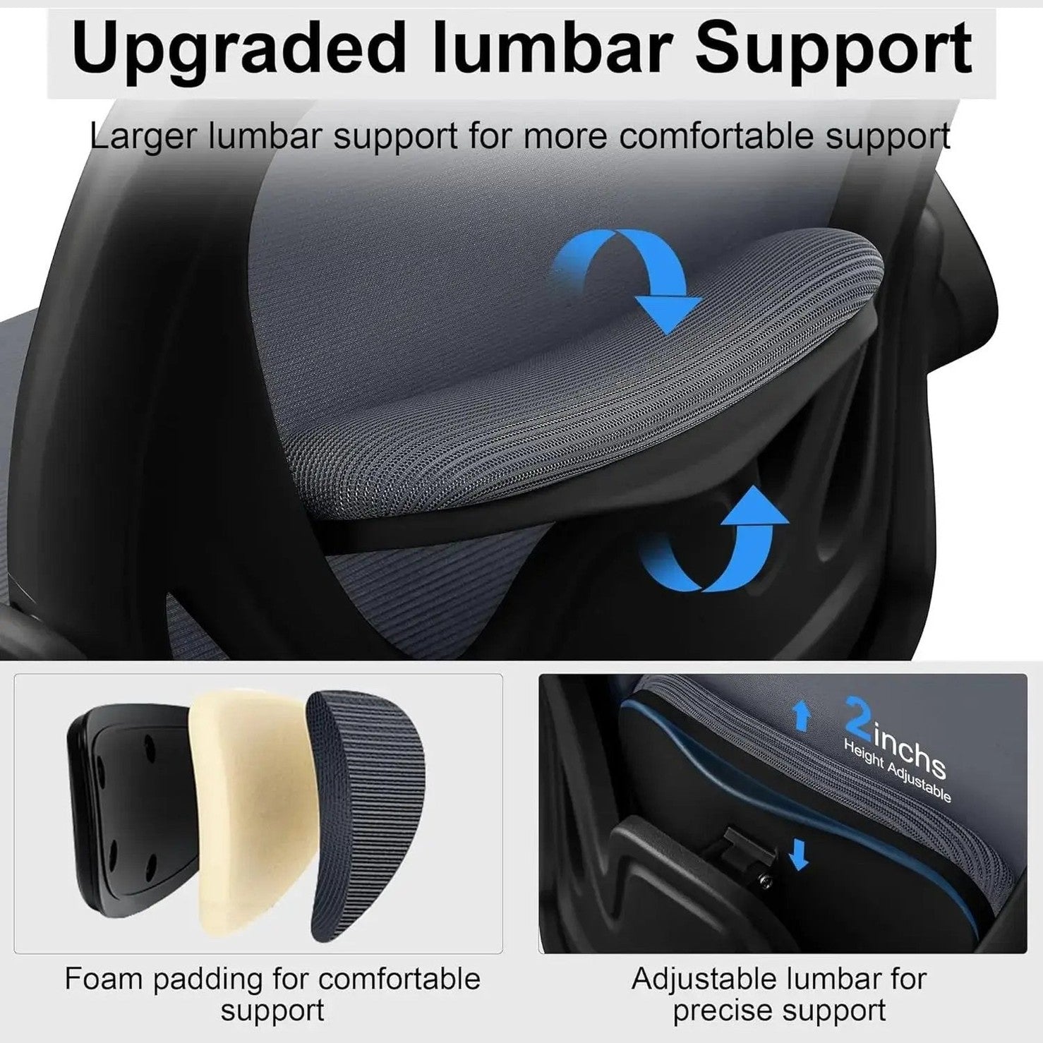 Dark gray ADS Primy ergonomic drafting chair with adjustable height and flip-up arms, designed for standing desks and bar counters.