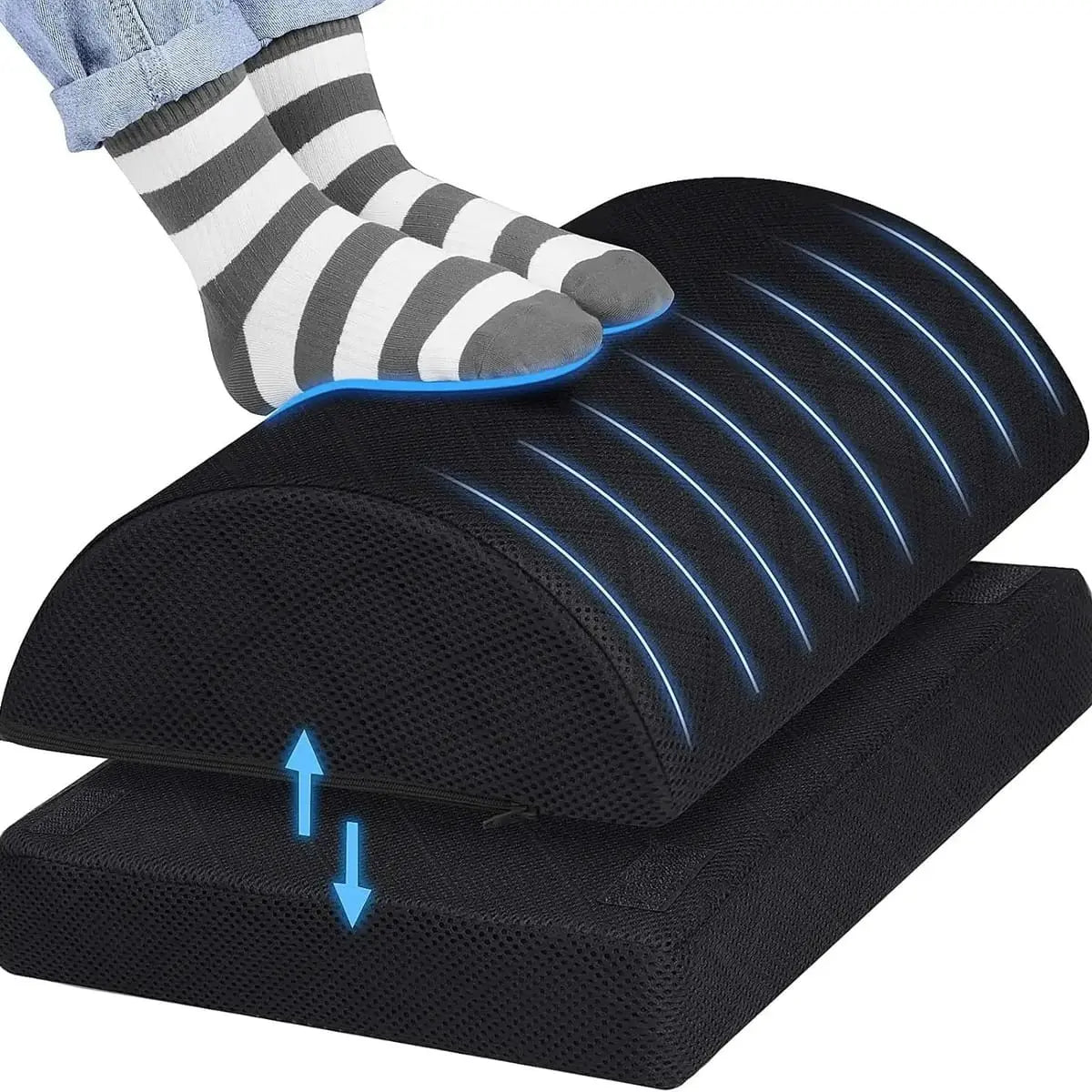 Comfortable Adjustable Height Foot Rest for Desk Work Ergonomic ADS