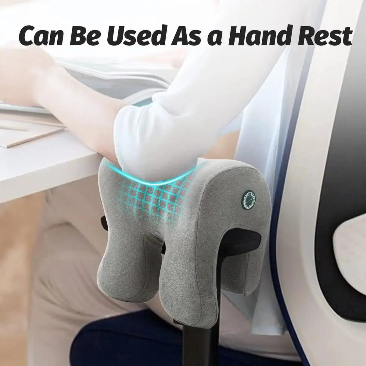 ADS ergonomic memory foam headrest for office chairs providing neck support and comfort during long sitting sessions.