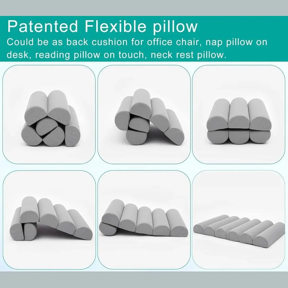 Ergonomic Lumbar Support Pillow With Adjustable 6 Semicircular Back ADS
