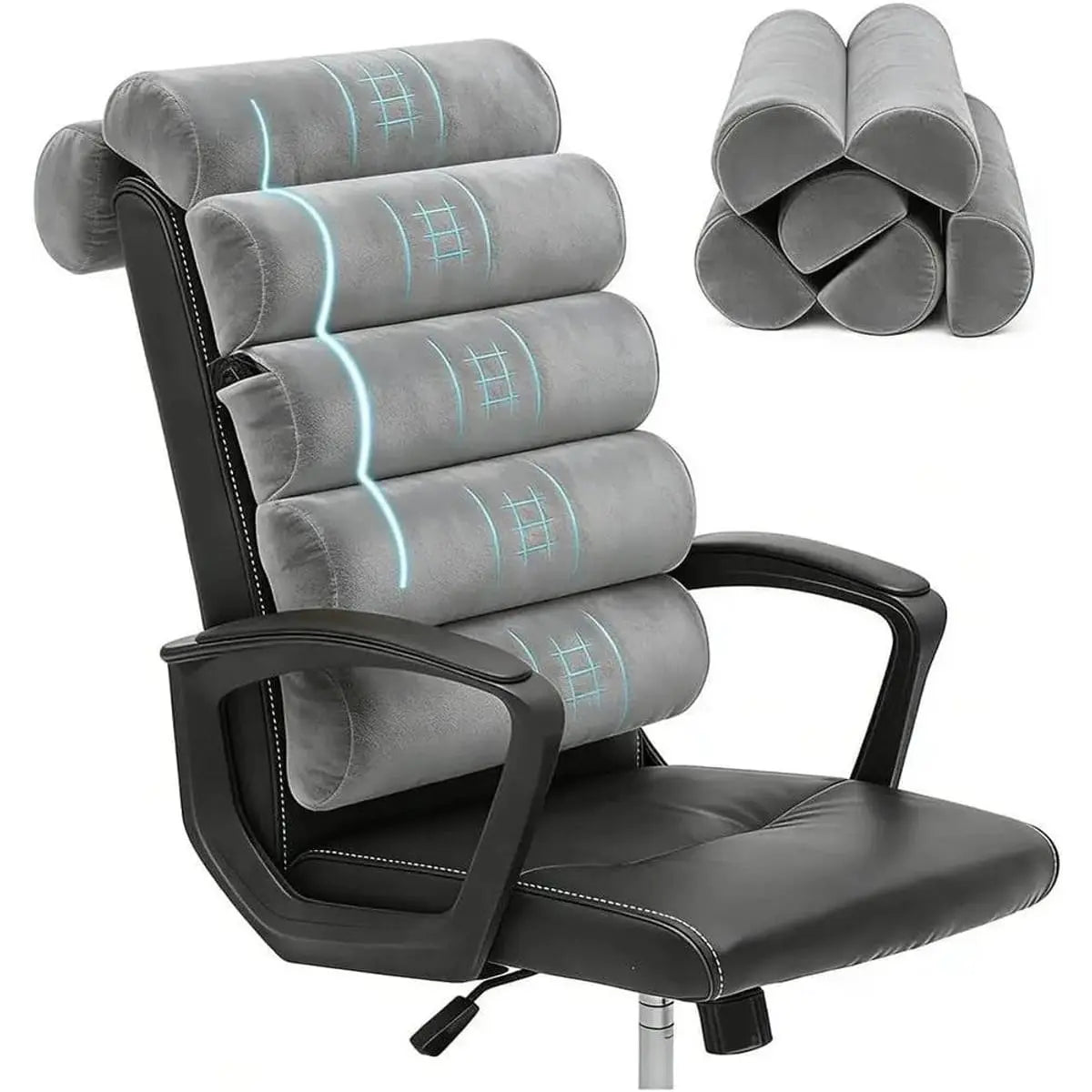 Ergonomic Lumbar Support Pillow With Adjustable 6 Semicircular Back ADS