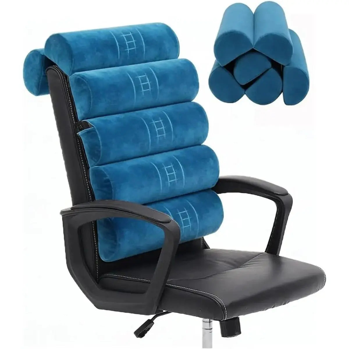 Ergonomic Lumbar Support Pillow With Adjustable 6 Semicircular Back ADS