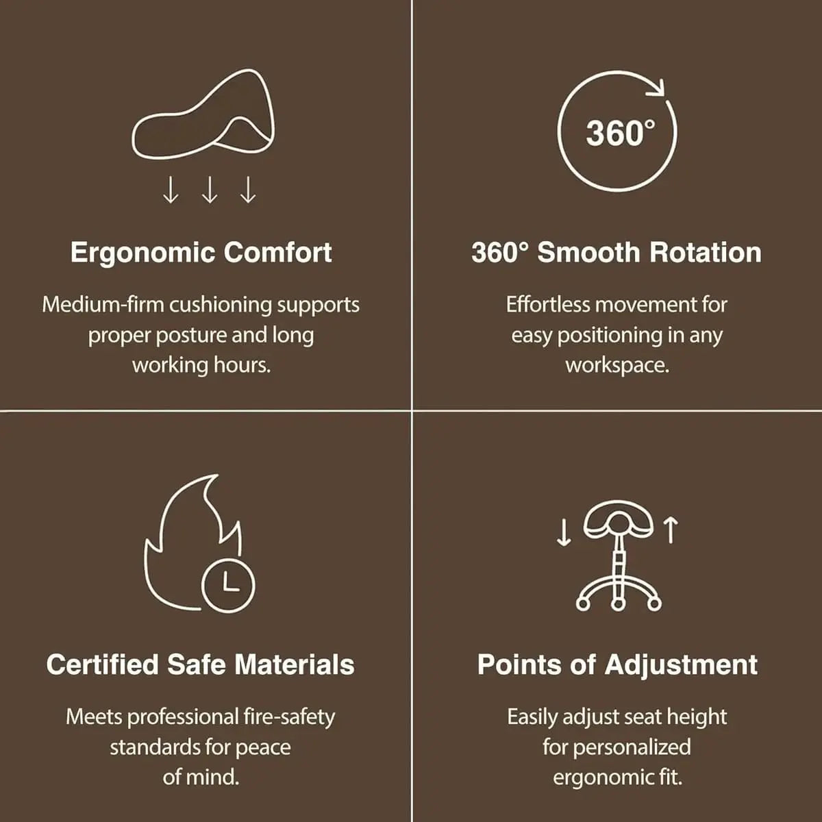 Ergonomic Saddle Stool for Enhanced Posture and Back Relief ADS