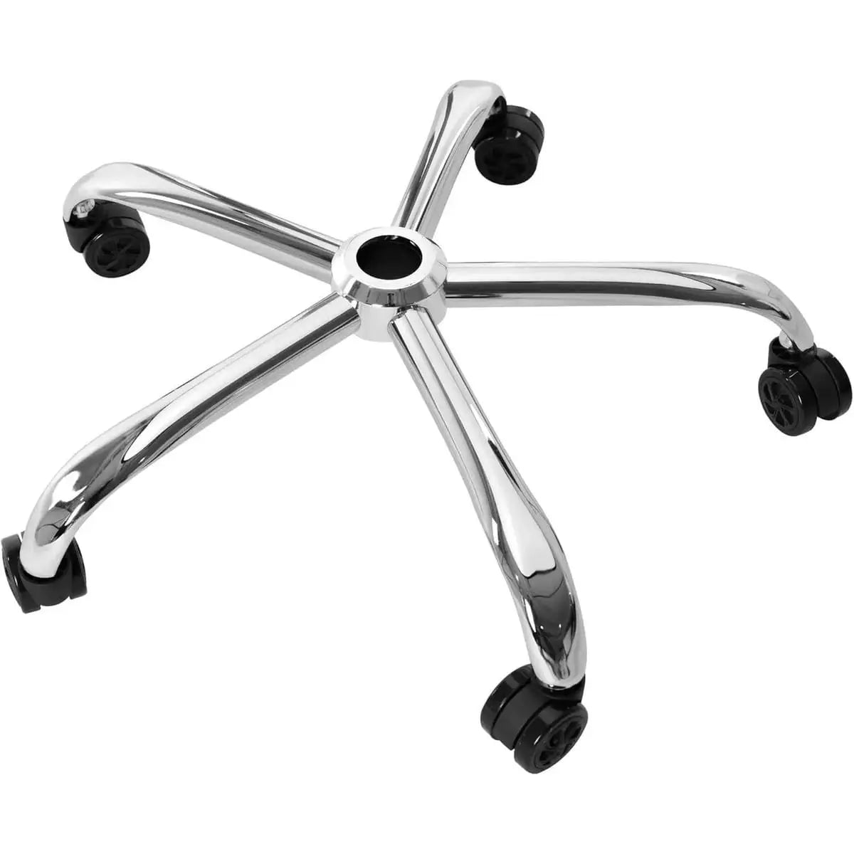 ADS heavy-duty office chair base replacement with gold finish and wheels, supports up to 2500 pounds, durable replacement part.
