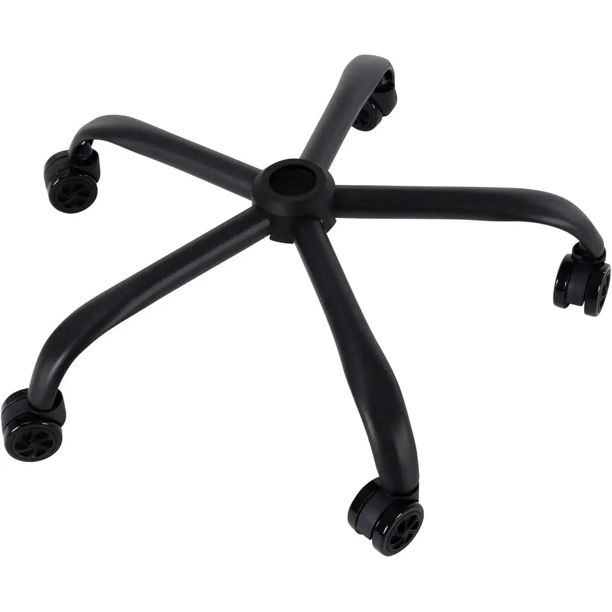 Heavy-duty gold office chair base replacement with wheels for ADS, supports up to 2500lb, durable replacement parts.