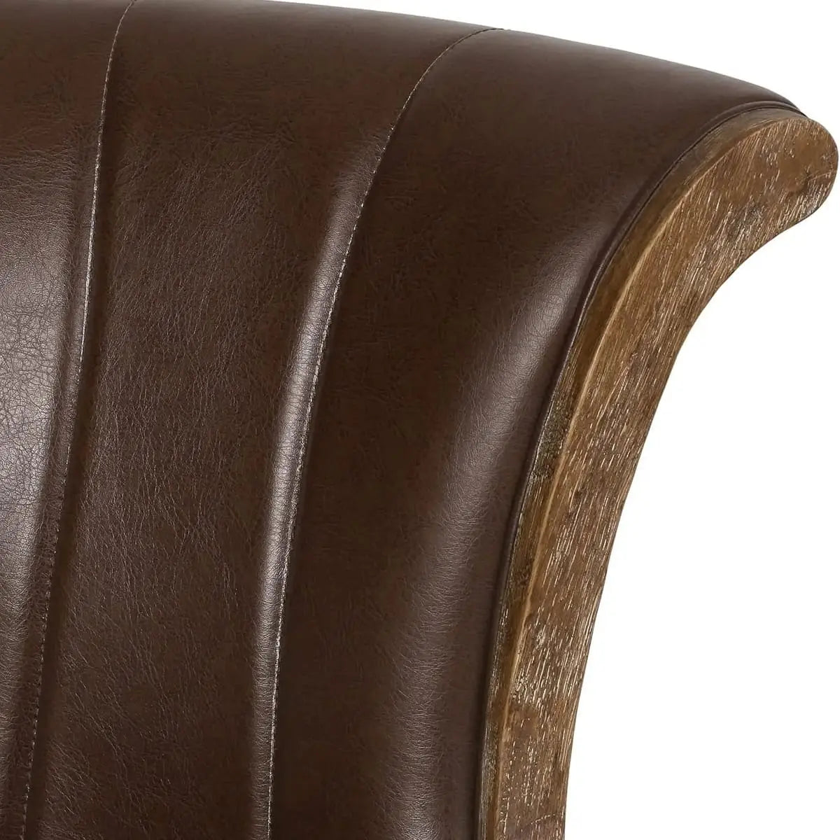 Dark brown ADS Home Coulee Office Chair with natural wood finish, traditional design, and comfortable ergonomic seating for modern homes.