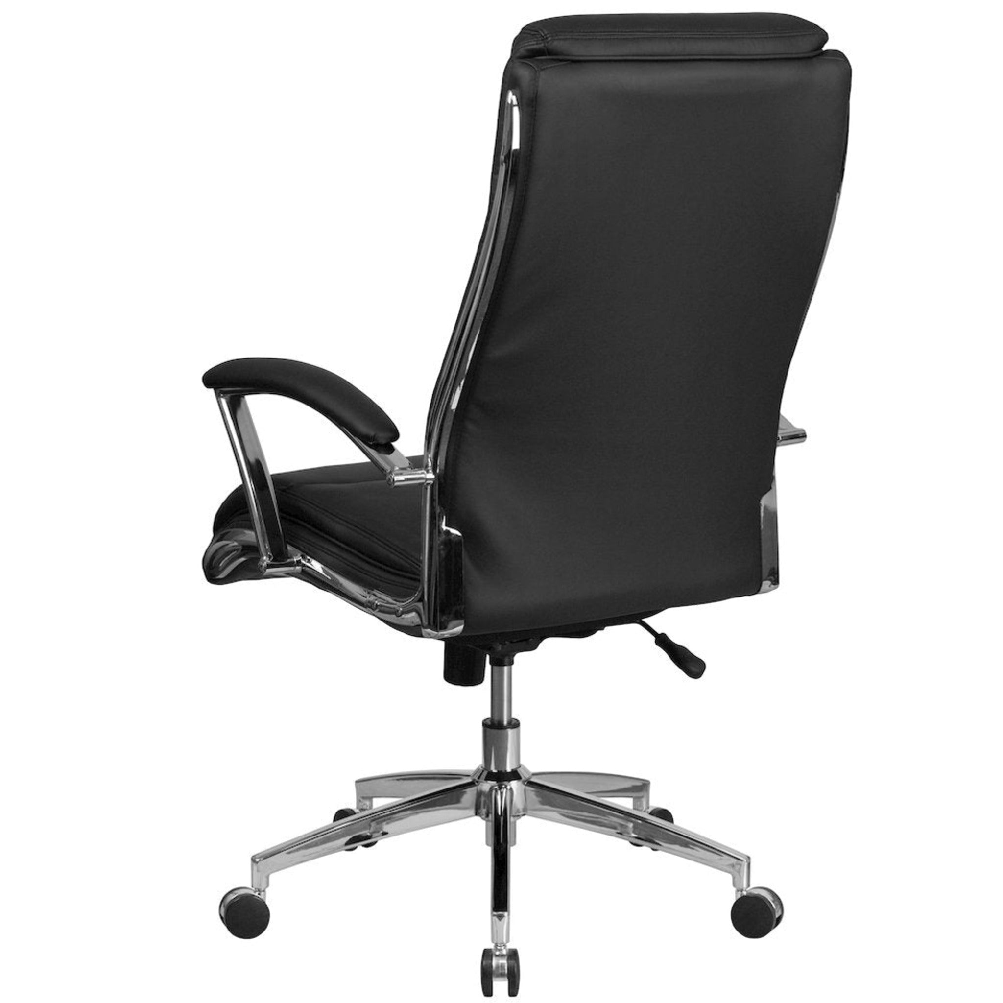 High Back Black LeatherSoft Executive Swivel Office Chair with Chrome Base