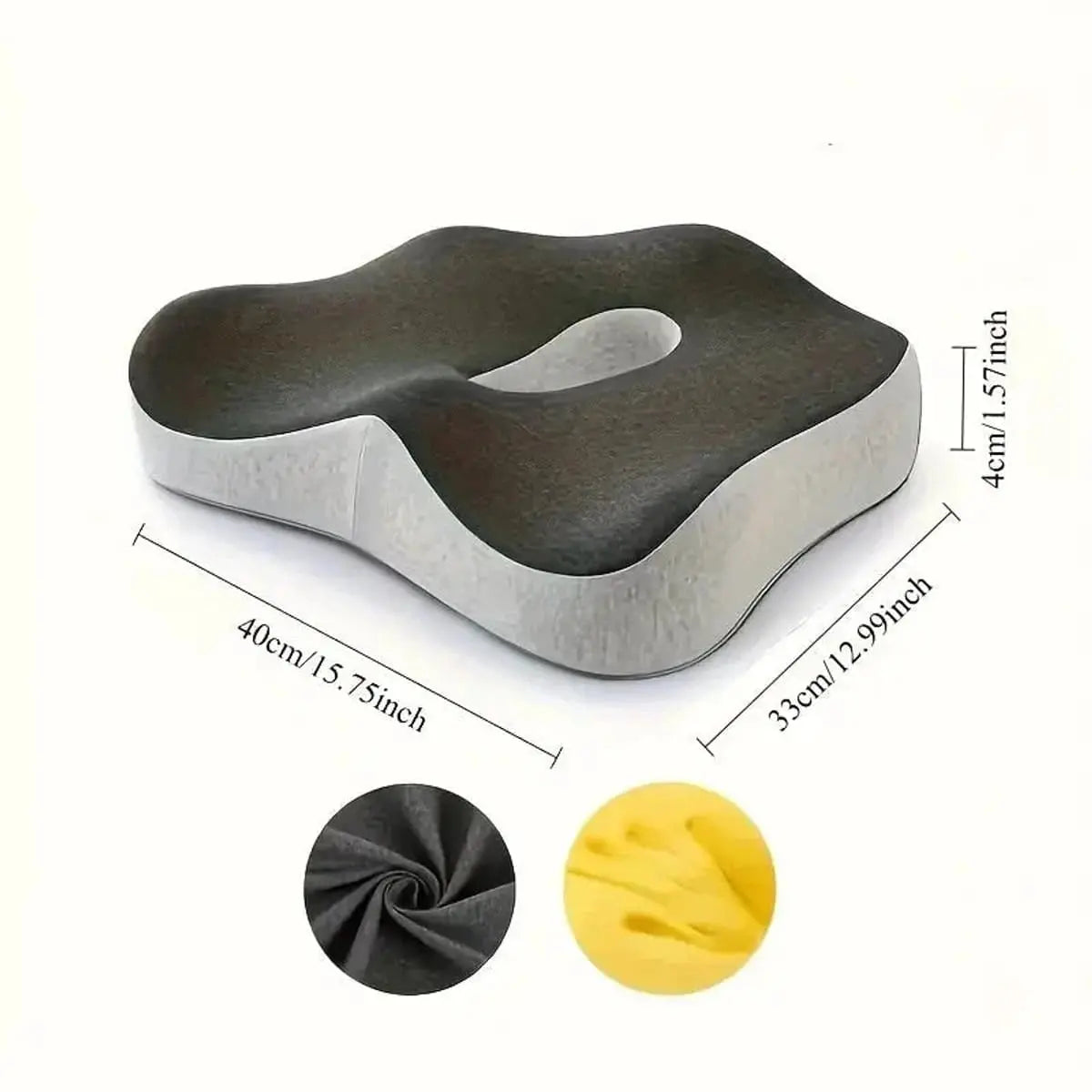 Ergonomic Seat Cushion With Memory Foam Support For Posture AEX
