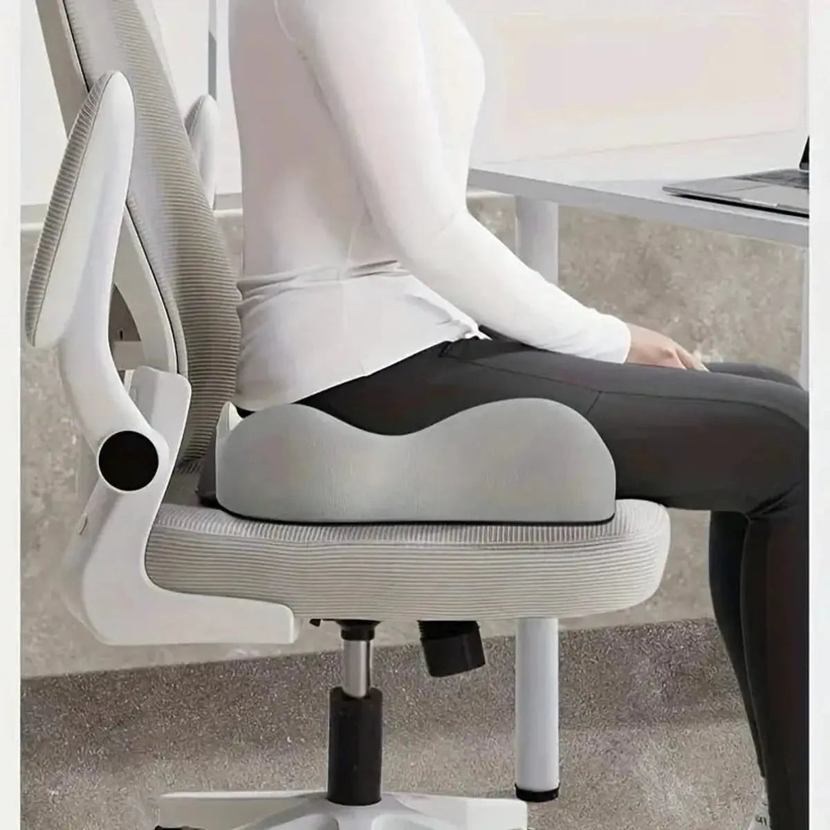 Ergonomic Seat Cushion With Memory Foam Support For Posture AEX