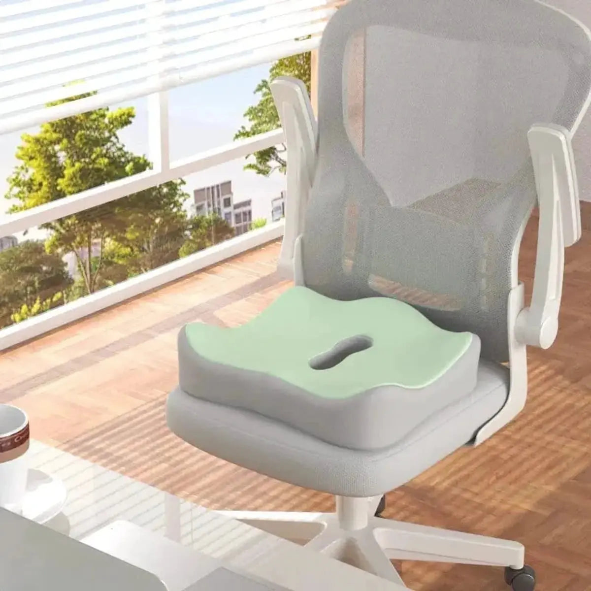 Ergonomic Seat Cushion With Memory Foam Support For Posture AEX