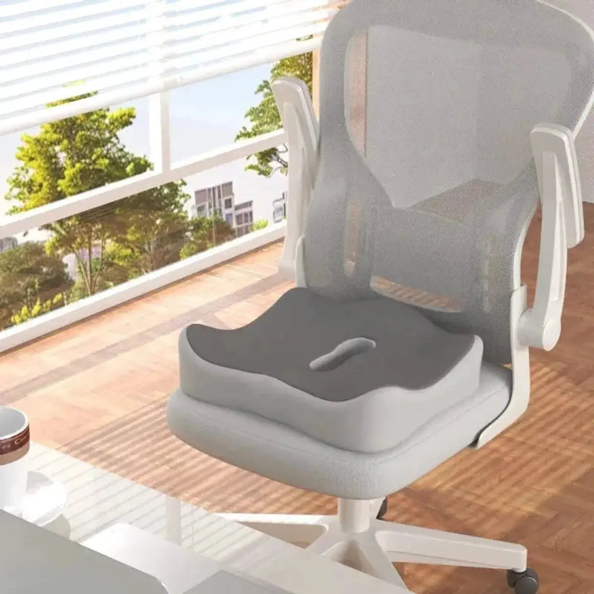 Ergonomic Seat Cushion With Memory Foam Support For Posture AEX