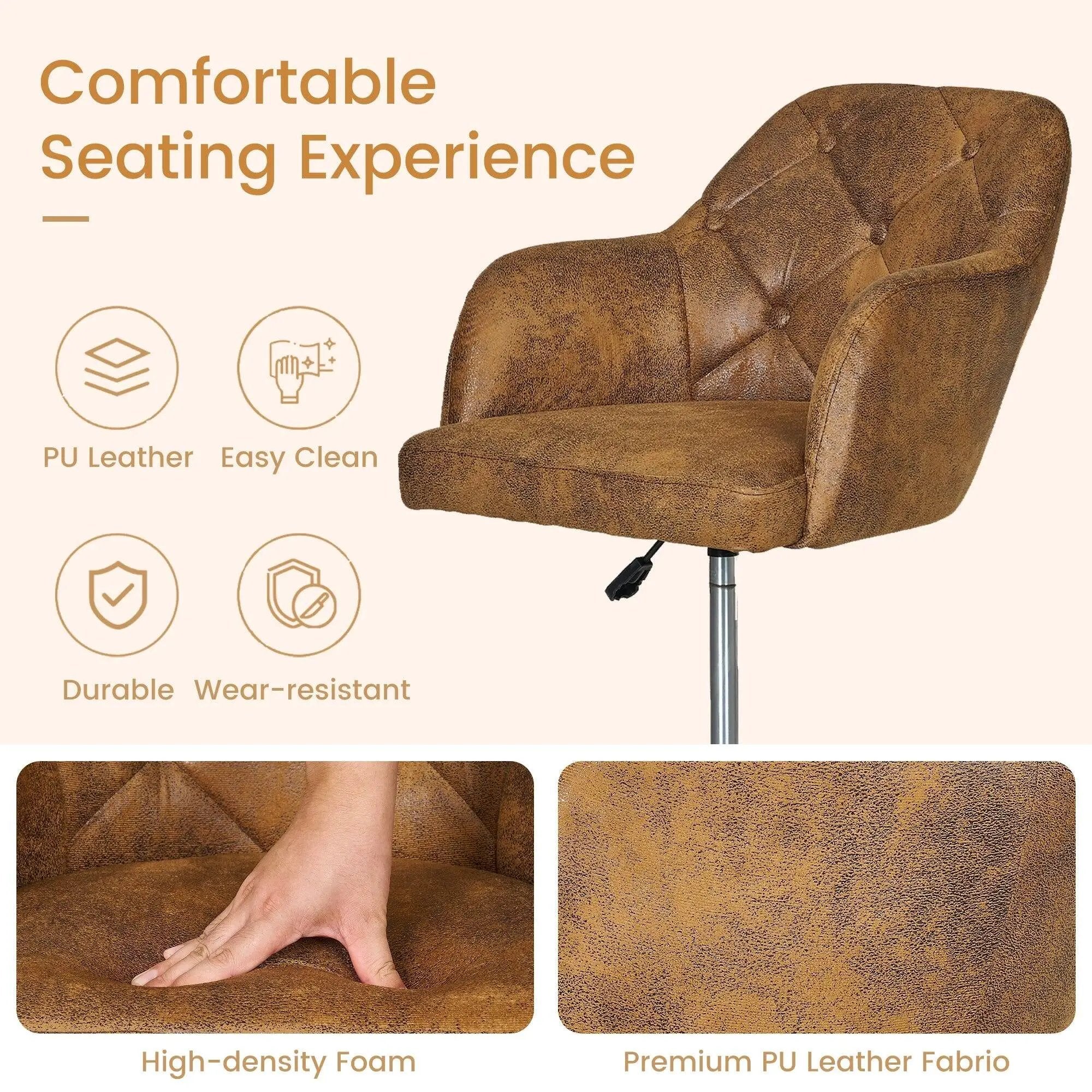 Drafting Chair Swivel Wingback Adjustable Height Office Comfort