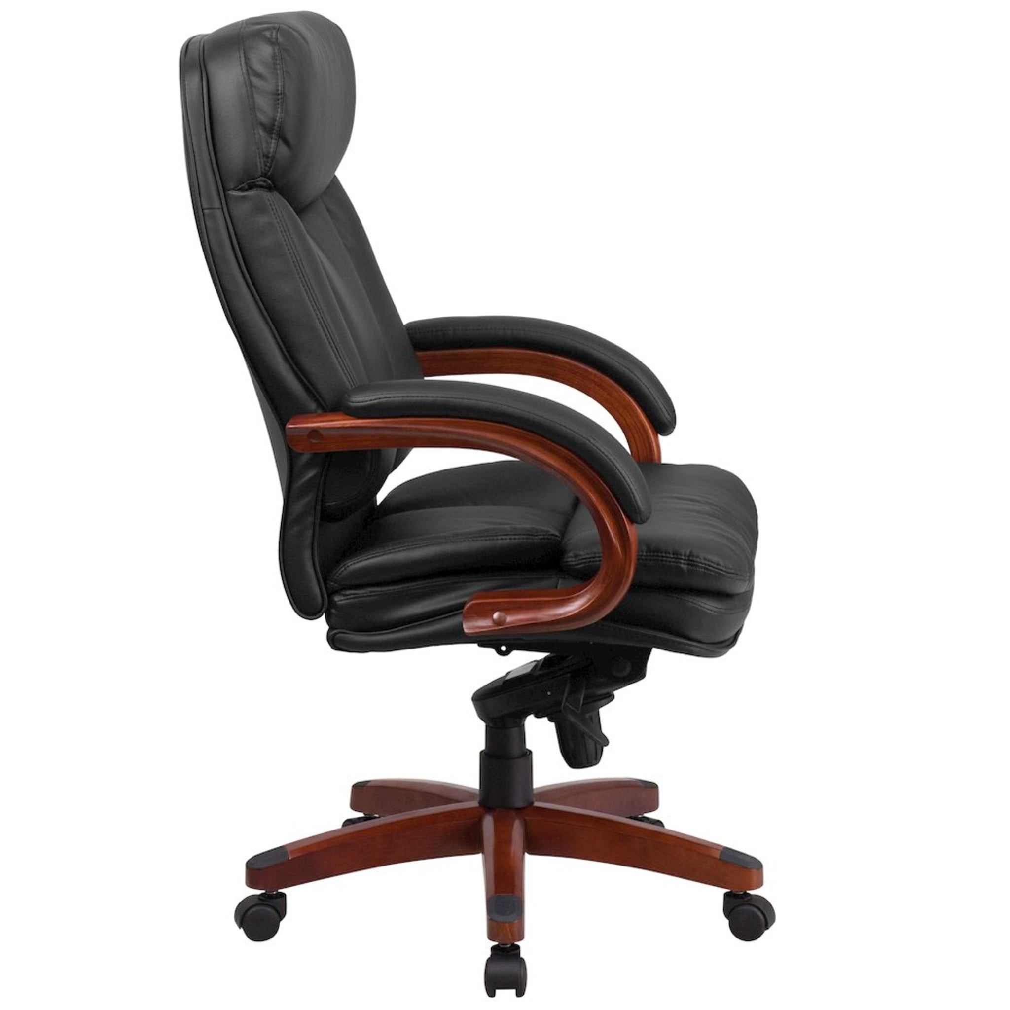 High Back Black LeatherSoft Executive Office Chair with Synchro-Tilt