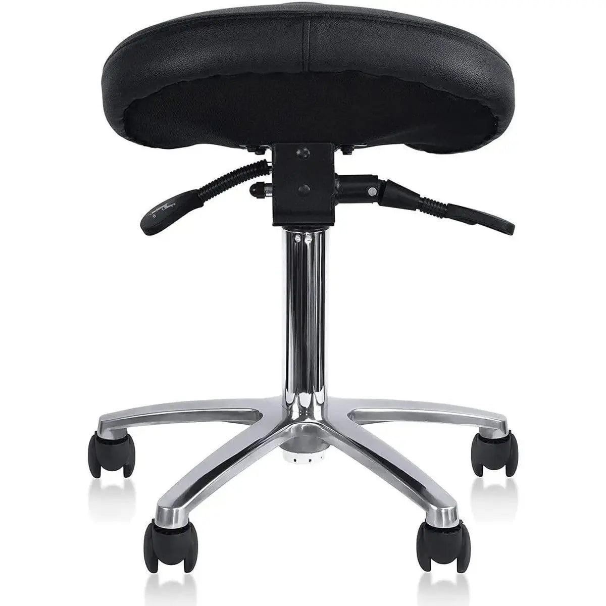 Adjustable Black Saddle Stool With Wheels For Dental Office Salon Clinic Lab Ergonomic Tilt Chair ADS