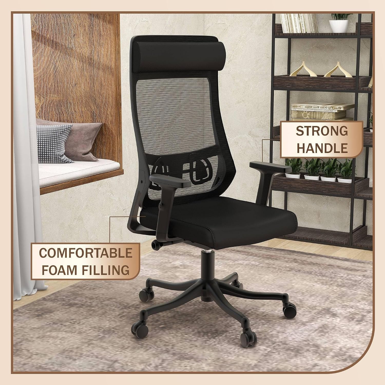 Premium Ergonomic Office Chair With Lumbar Support Height Adjustability