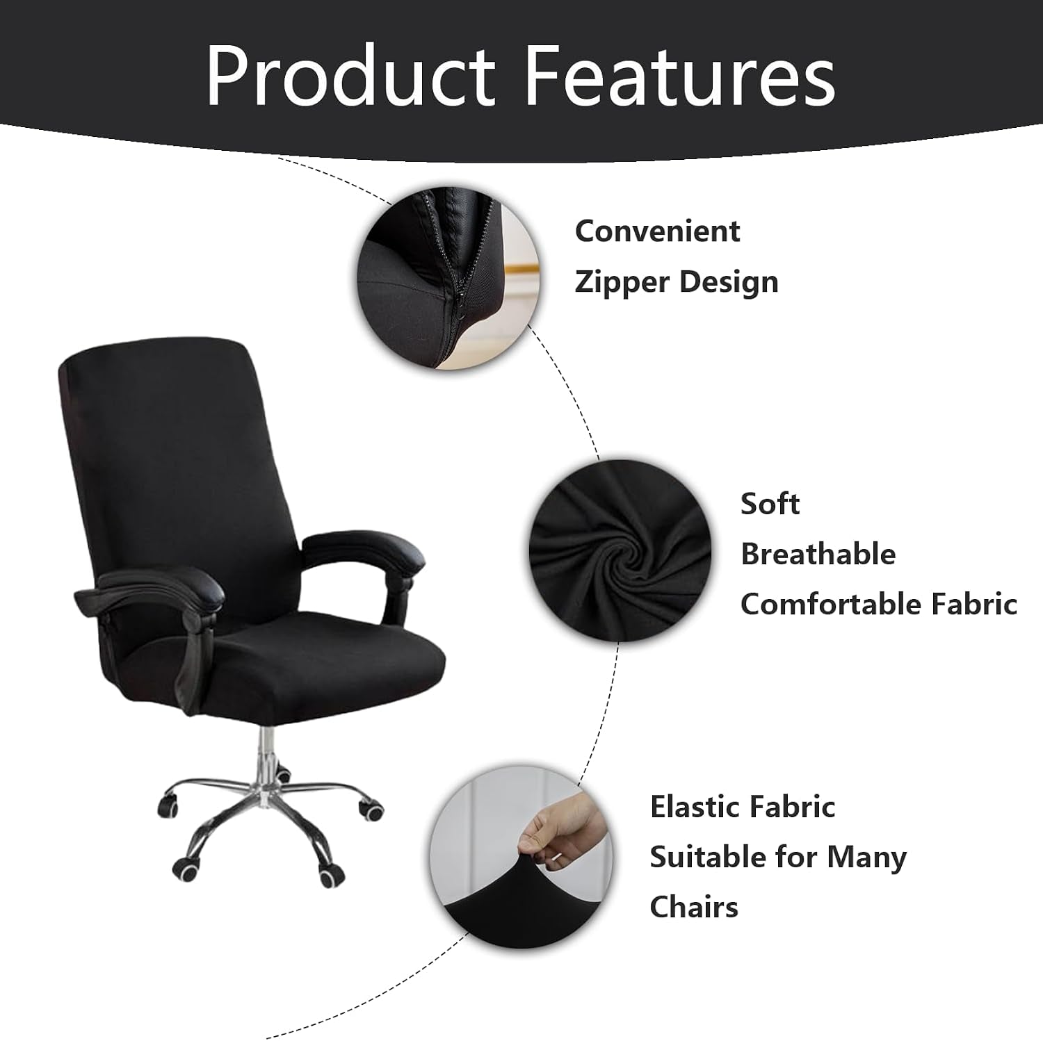 Computer Office Chair Cover for Desk, Anti-Dust Protector