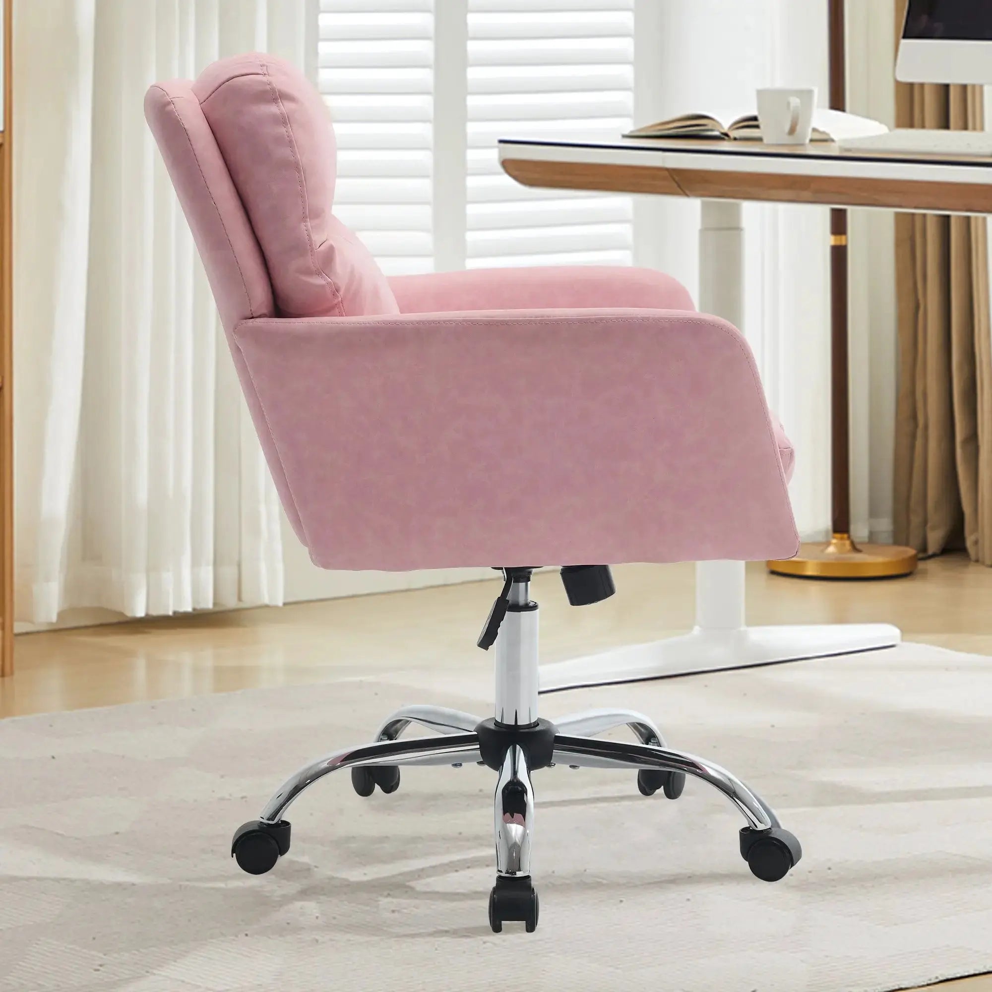 Pink Ergonomic Office Chair - Adjustable Swivel Home Office Desk Chair - Platinum-Level Office Chairs