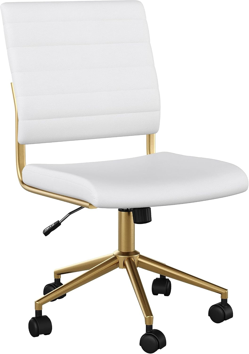 Martha Stewart Ivy Upholstered Office Chair, White