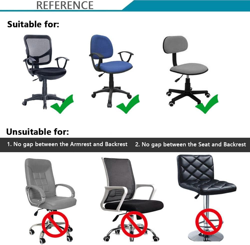 Melaluxe Computer Office Chair Covers - Protective & Stretchable Universal Chair Cover Stretch Rotating Chair Slipcover