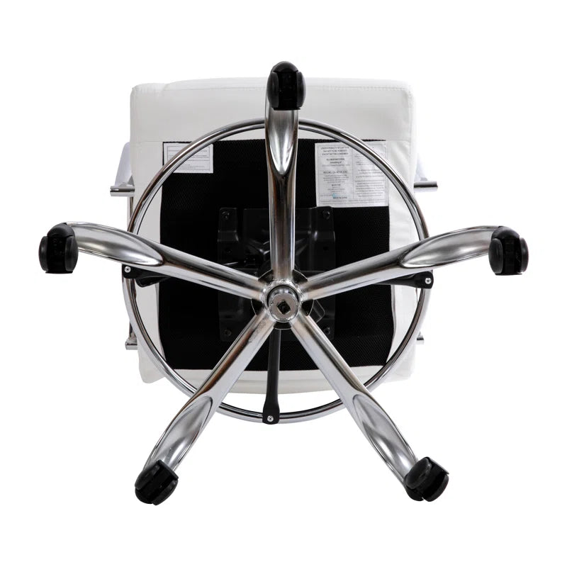 Adjuto Ergonomic Upholstered Mid-Back Swivel Office Chair with Foot Ring