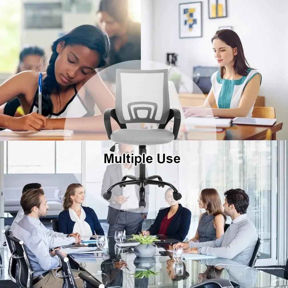 Bestoffice Ergonomic Office Chair, Lumbar Support, Adjustable Height with Armrests for Adults(Grey)