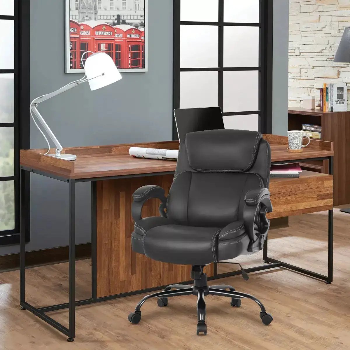 FDW Big Tall Office Chair Reinforced HeavyDuty LumbarSupport Ergonomic - Platinum-Level Office Chairs