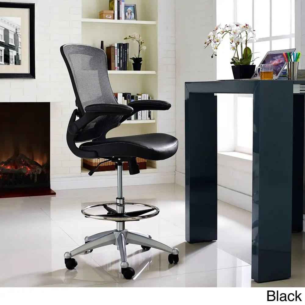 Drafting Chair with Lumbar Support and Breathable Mesh Back