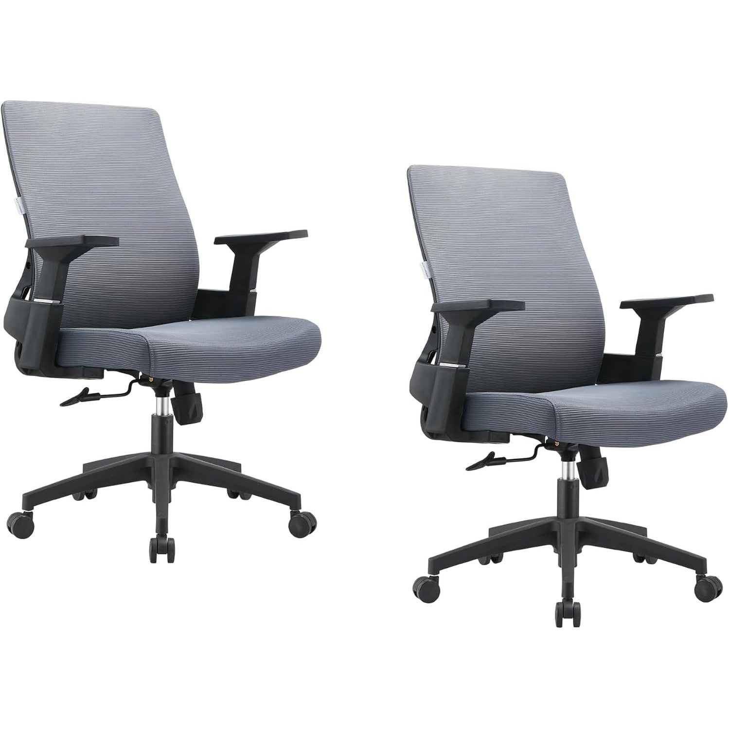 Leisuremod Ergonomic Office Chair, 360 Degree Swivel & Tilt with Rolling Wheels, Adjustable Height, Grey