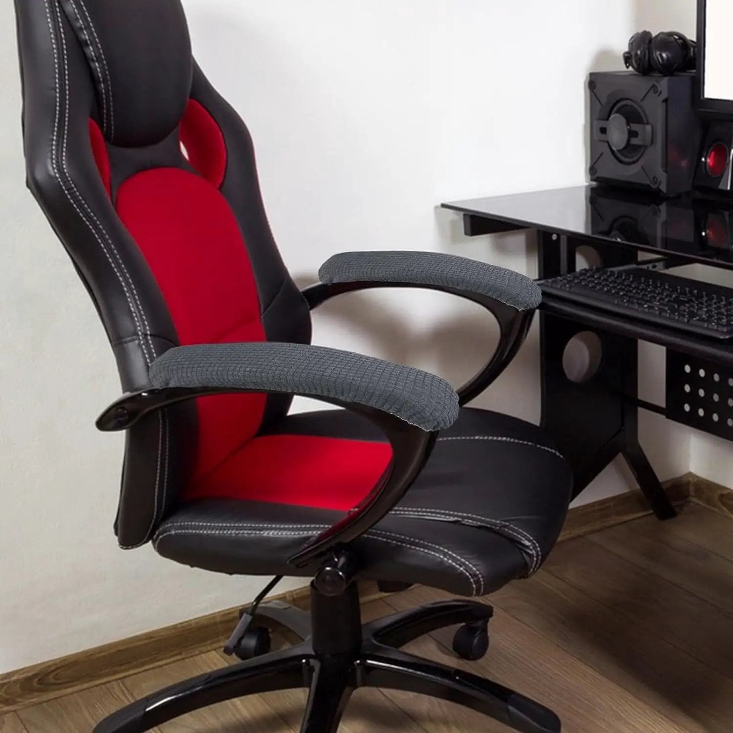 Office Chair Arm Armrest Covers,Stretchable Slipcover Protector Sleeve for Computer Gaming Desk Rotating Chairs Easy Install & Clean, Comfortable,Universal Stretch Desk Chair Seat Cover Protector