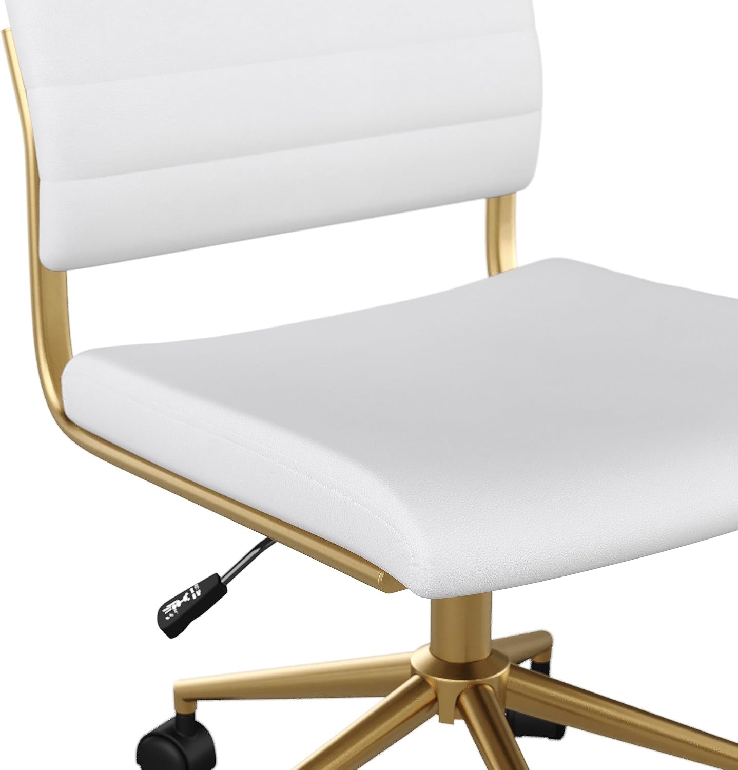 Martha Stewart Ivy Upholstered Office Chair, White