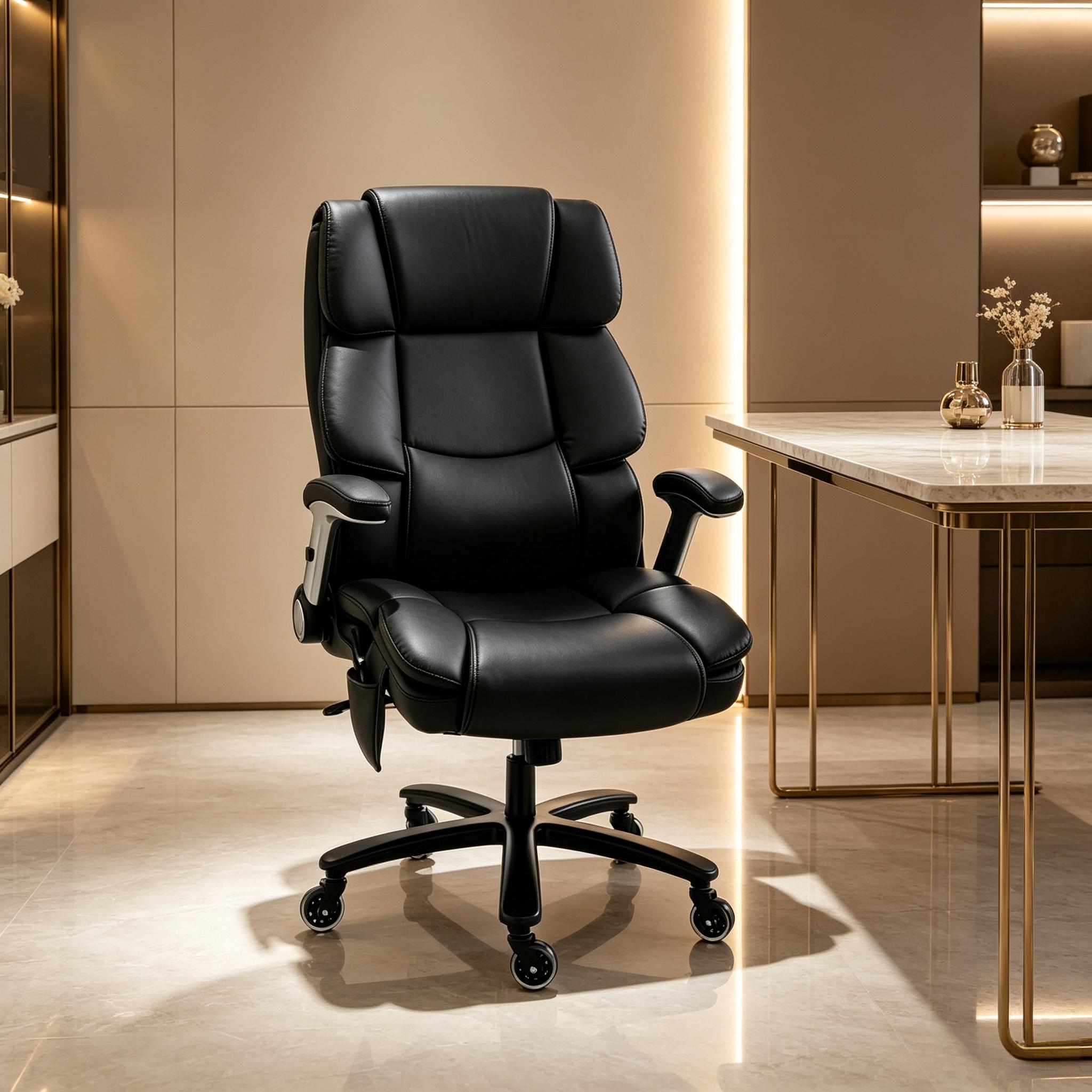 Executive Desk Chair, Pet-Resistant Fabric, Airbag Lumbar
