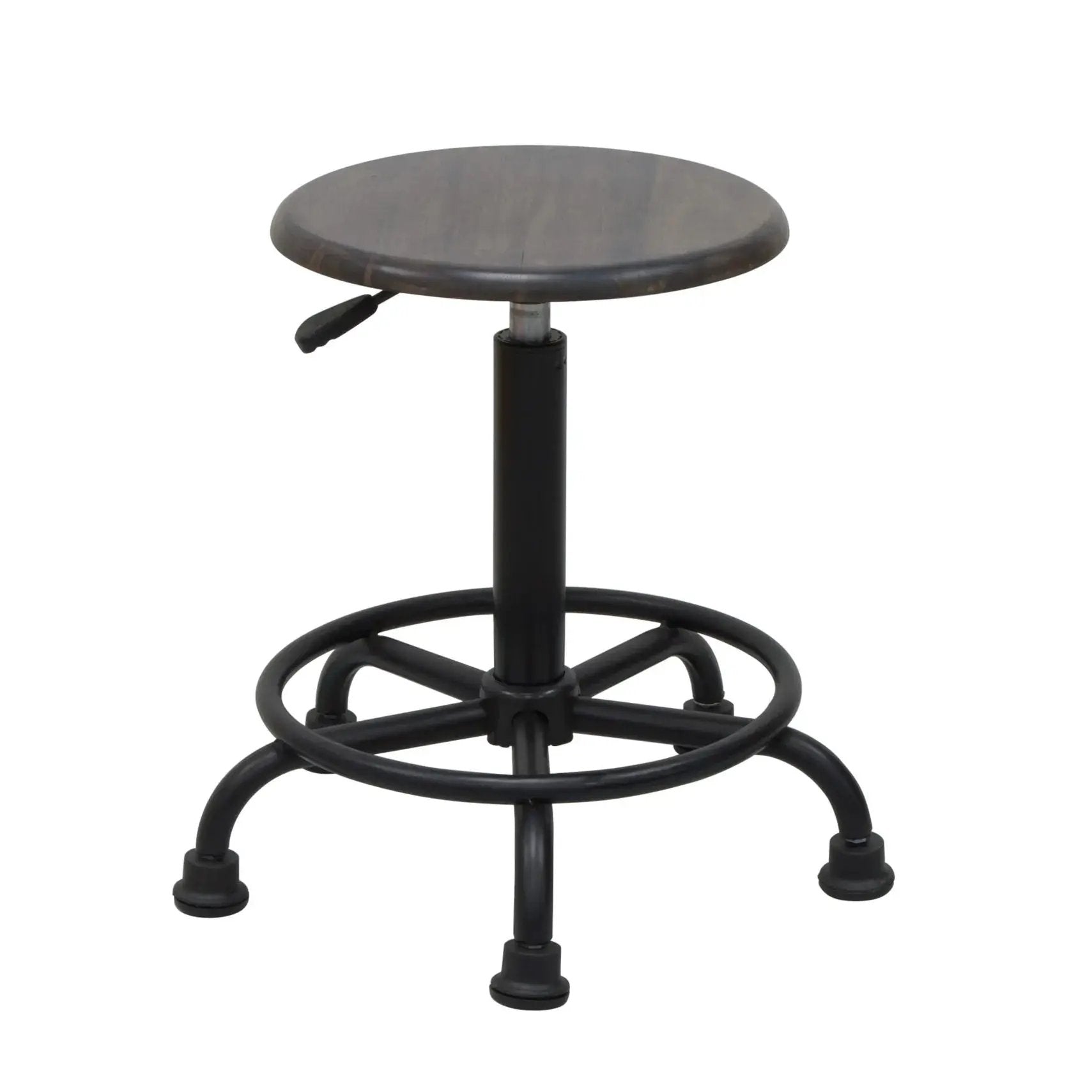 Retro Wood Drafting Stool with Adjustable Height Seat