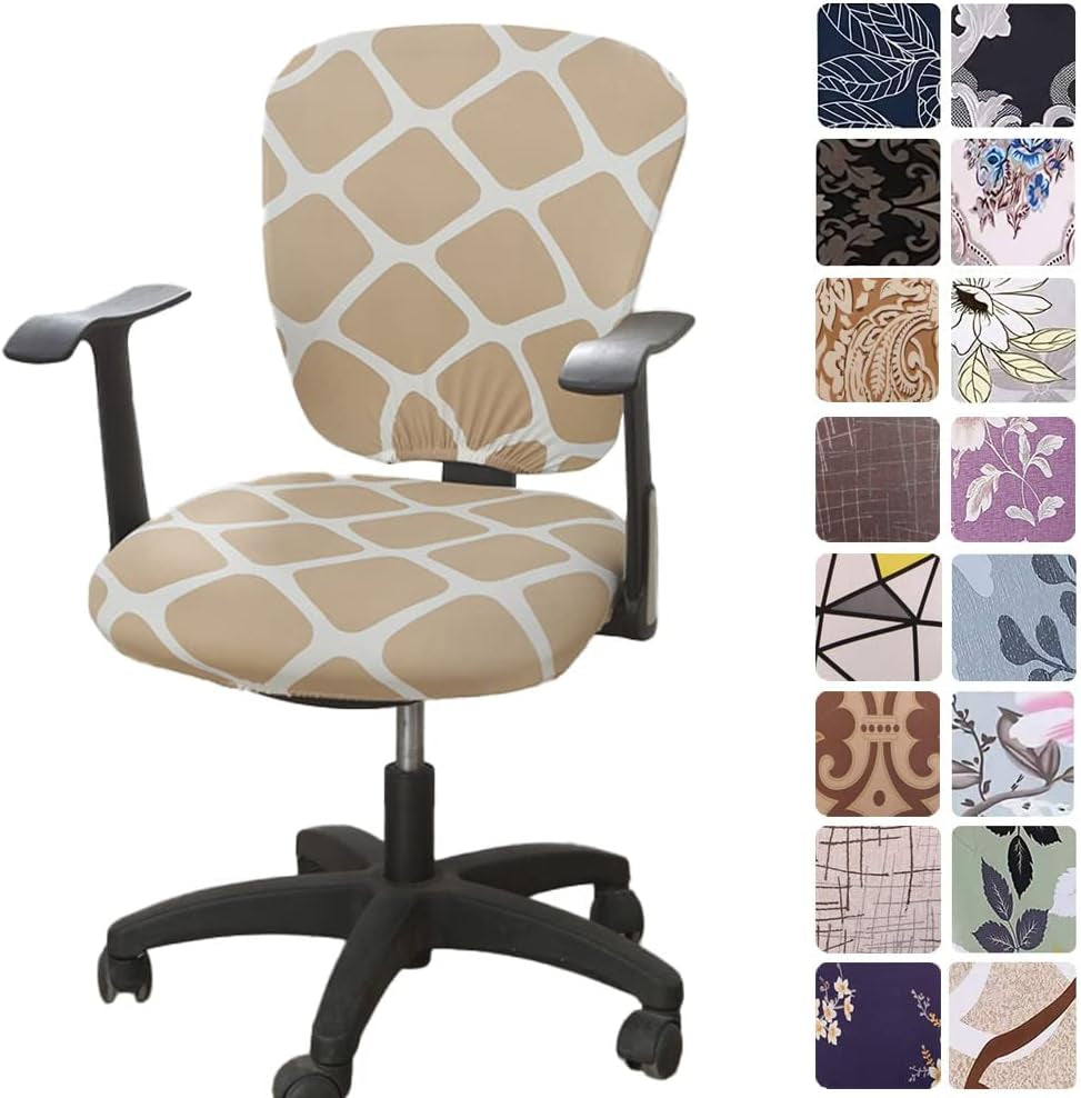 Melaluxe Computer Office Chair Covers - Protective & Stretchable Universal Chair Cover Stretch Rotating Chair Slipcover