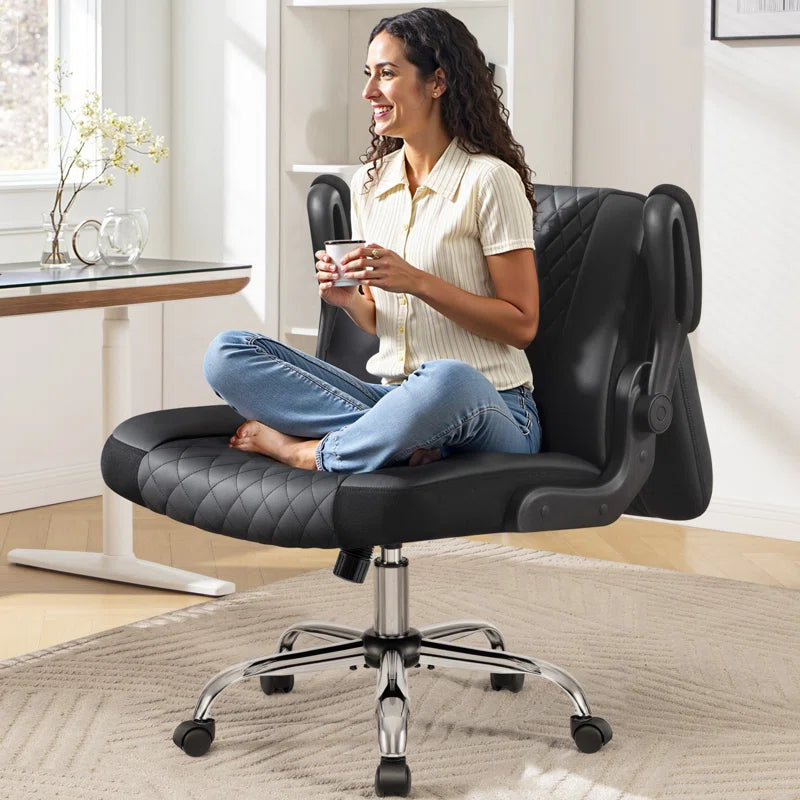 Big and Tall Office Chair 400Lbs, Adjustable Lumbar Support Executive Office Chair