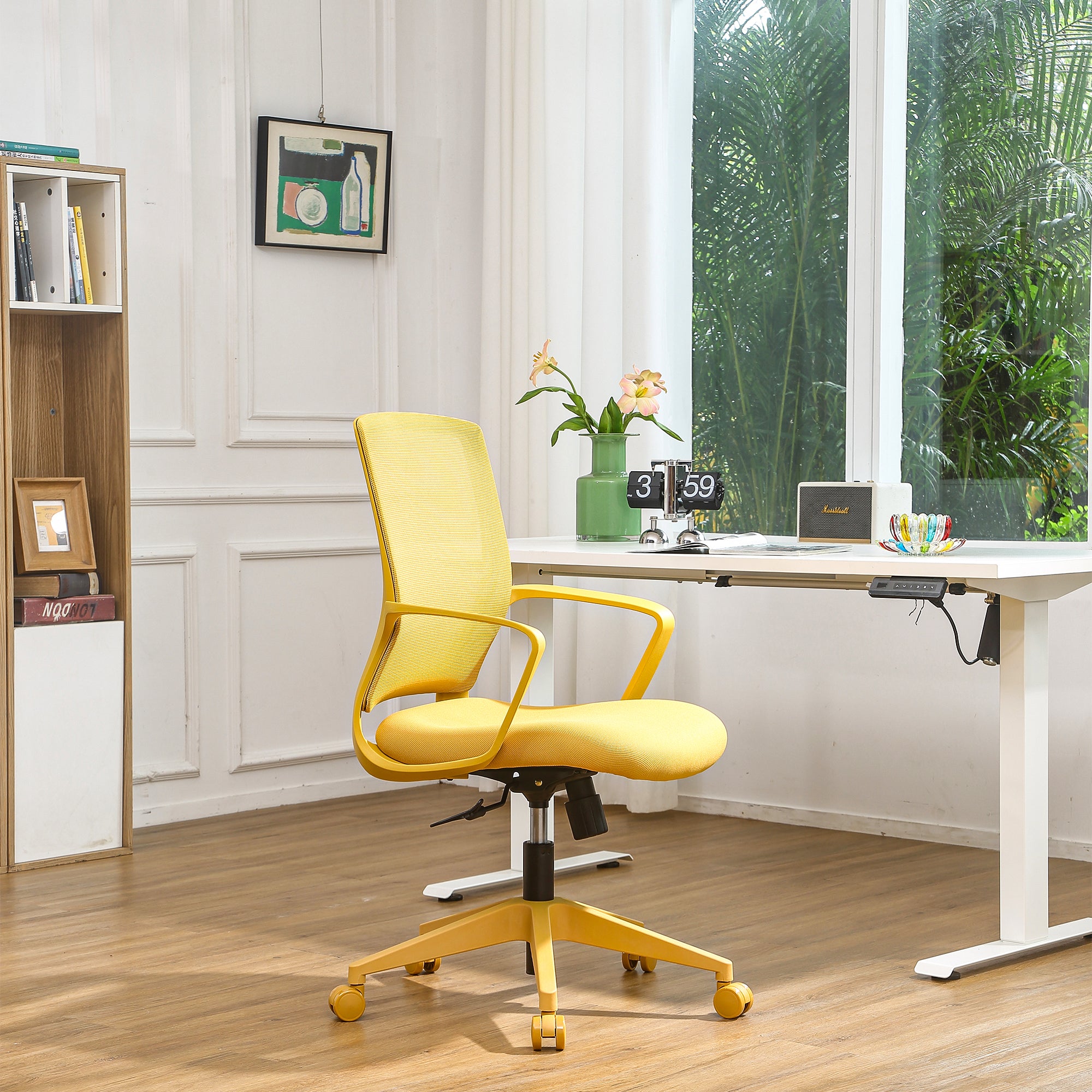 Yellow Mesh Back Office Task Chair with Lumbar Support, 350 lb - Platinum-Level Office Chairs