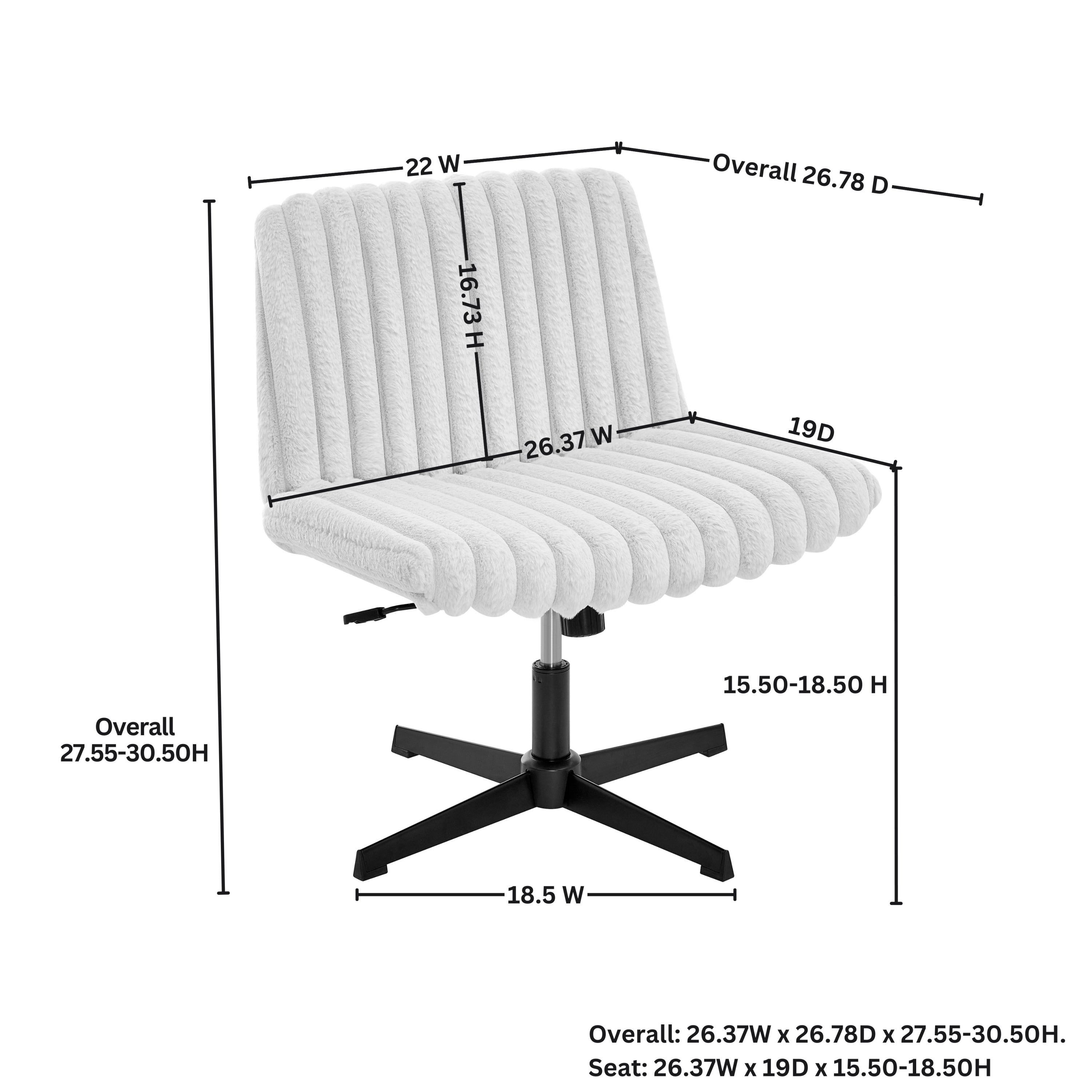 Blynn criss cross vanity chair – view 3