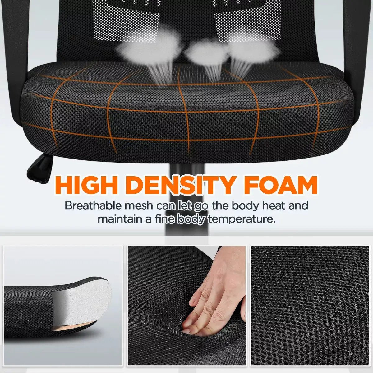 Yaheetech Office Desk Chair Computer Task Chair with Lumbar Support and Armrest