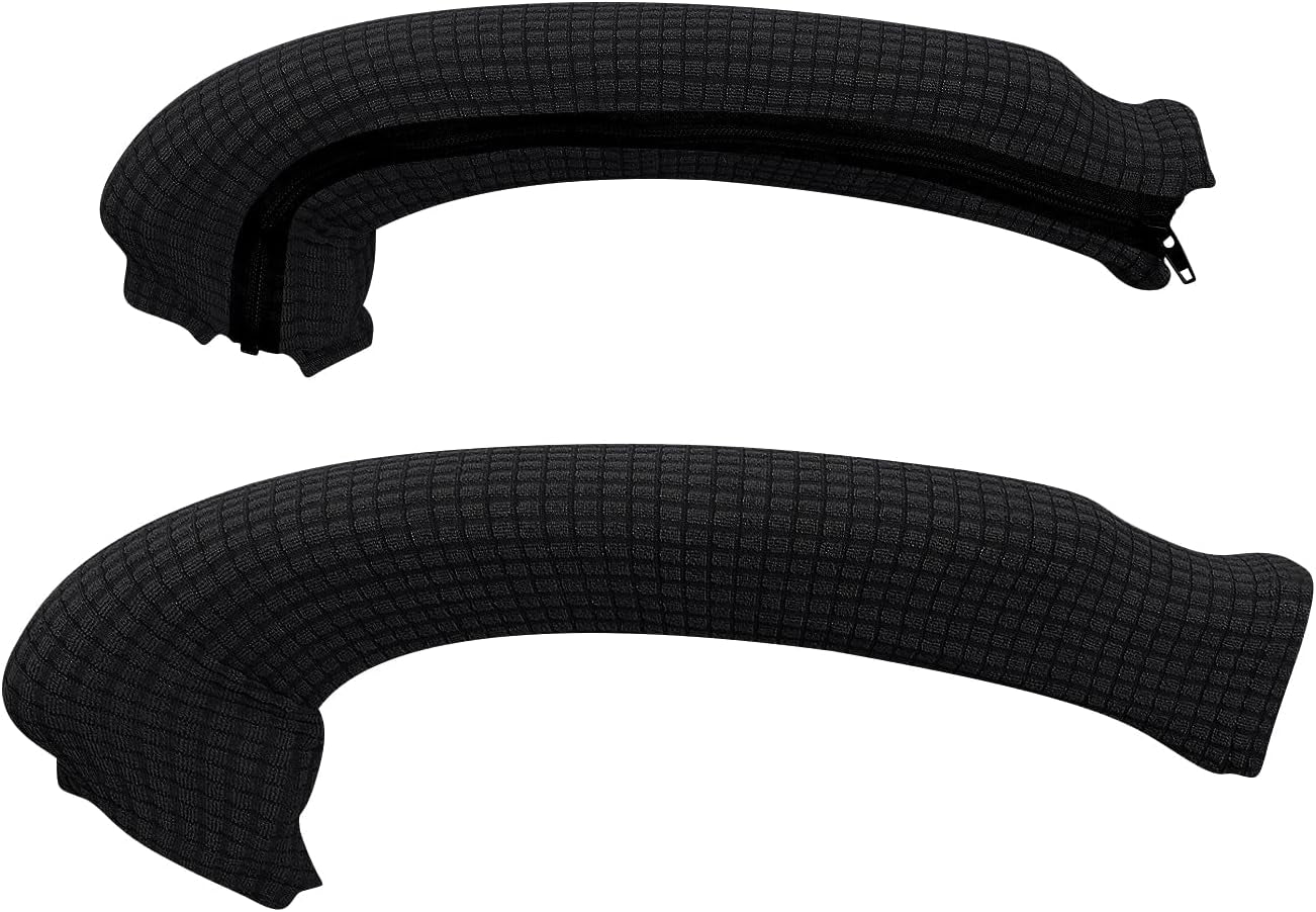 FORCHEER Office Chair Armrest Covers Water Resistant 2PCS Stretch Jacquard Desk Chair Arm Covers for Computer Gaming Chairs Fits 8-13Inch Washable Removable-Black