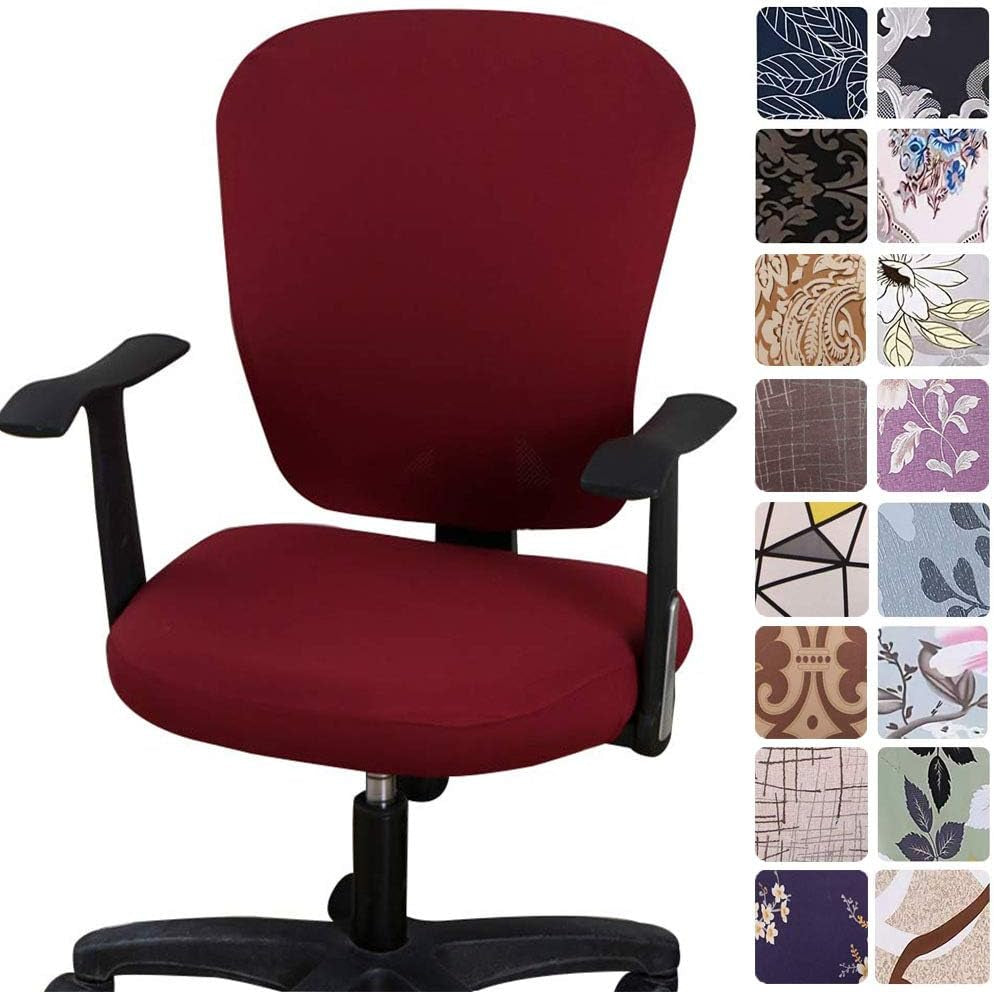 Melaluxe Computer Office Chair Covers - Protective & Stretchable Universal Chair Cover Stretch Rotating Chair Slipcover