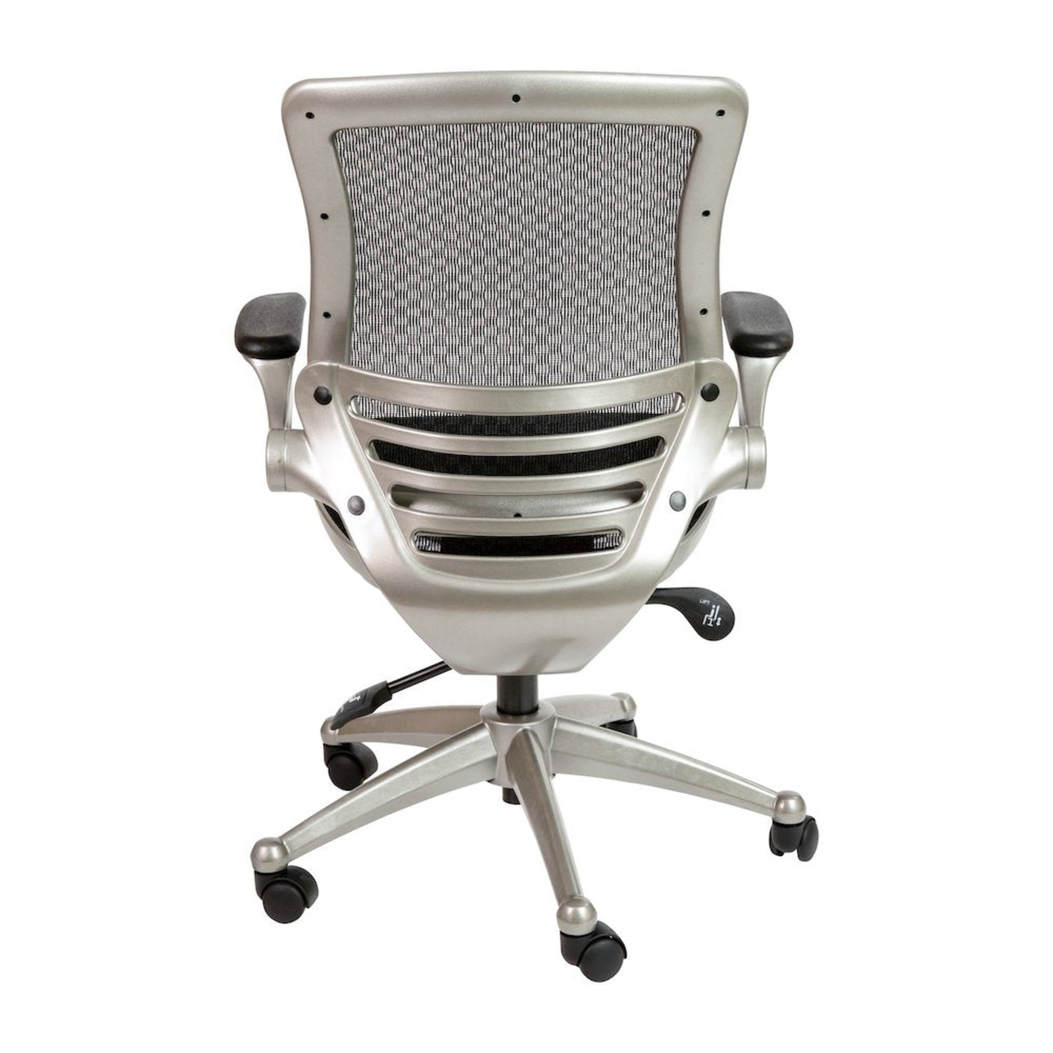 Mid-Back Black Mesh Executive Swivel Office Chair with Graphite Silver Frame