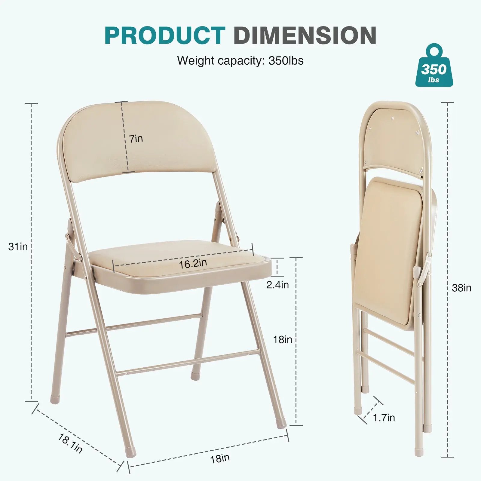 Two black CJDS premium leather folding chairs with sleek, comfortable design for home use, shown folded and ready to sit.