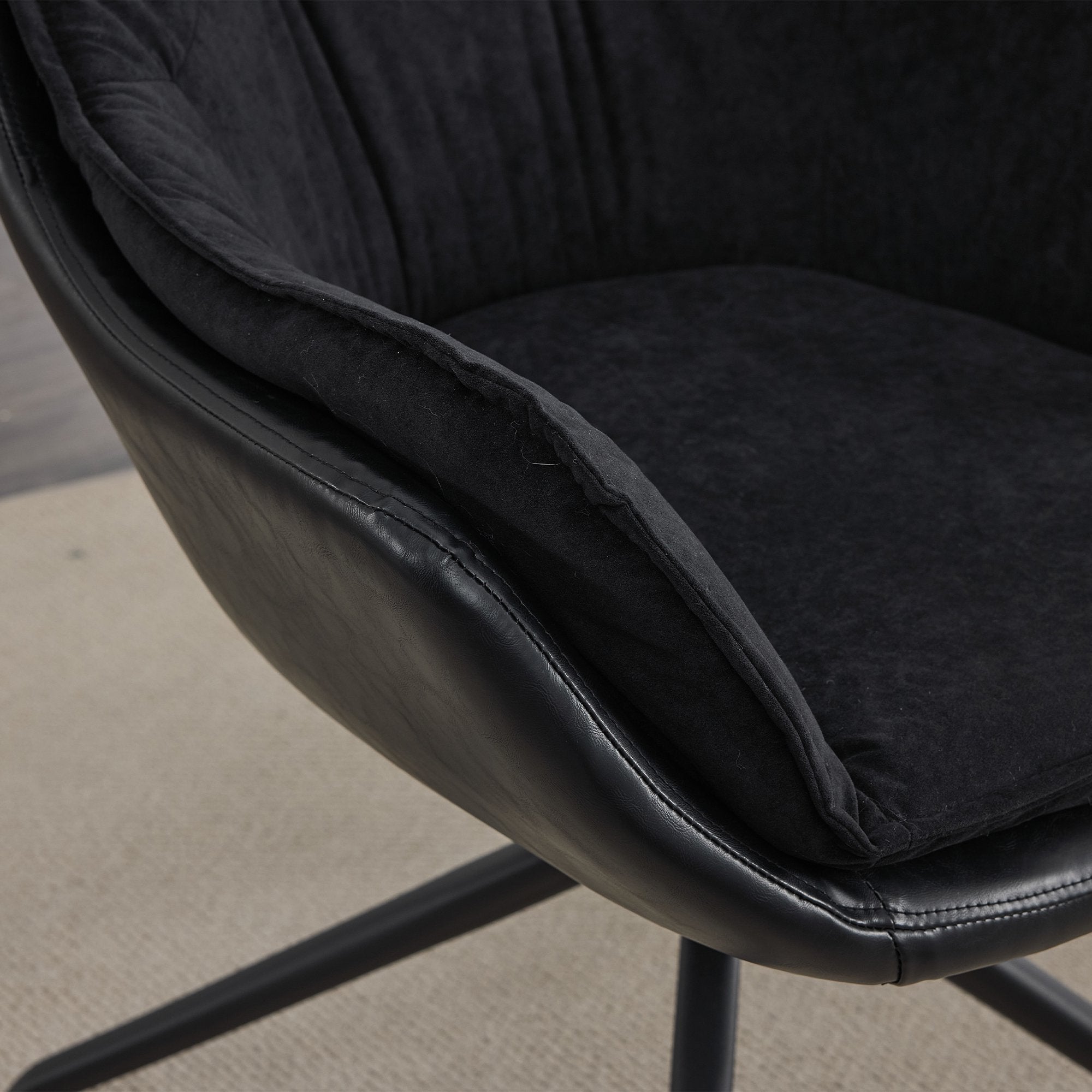 Black Faux Leather Ergonomic High Back Executive Chair