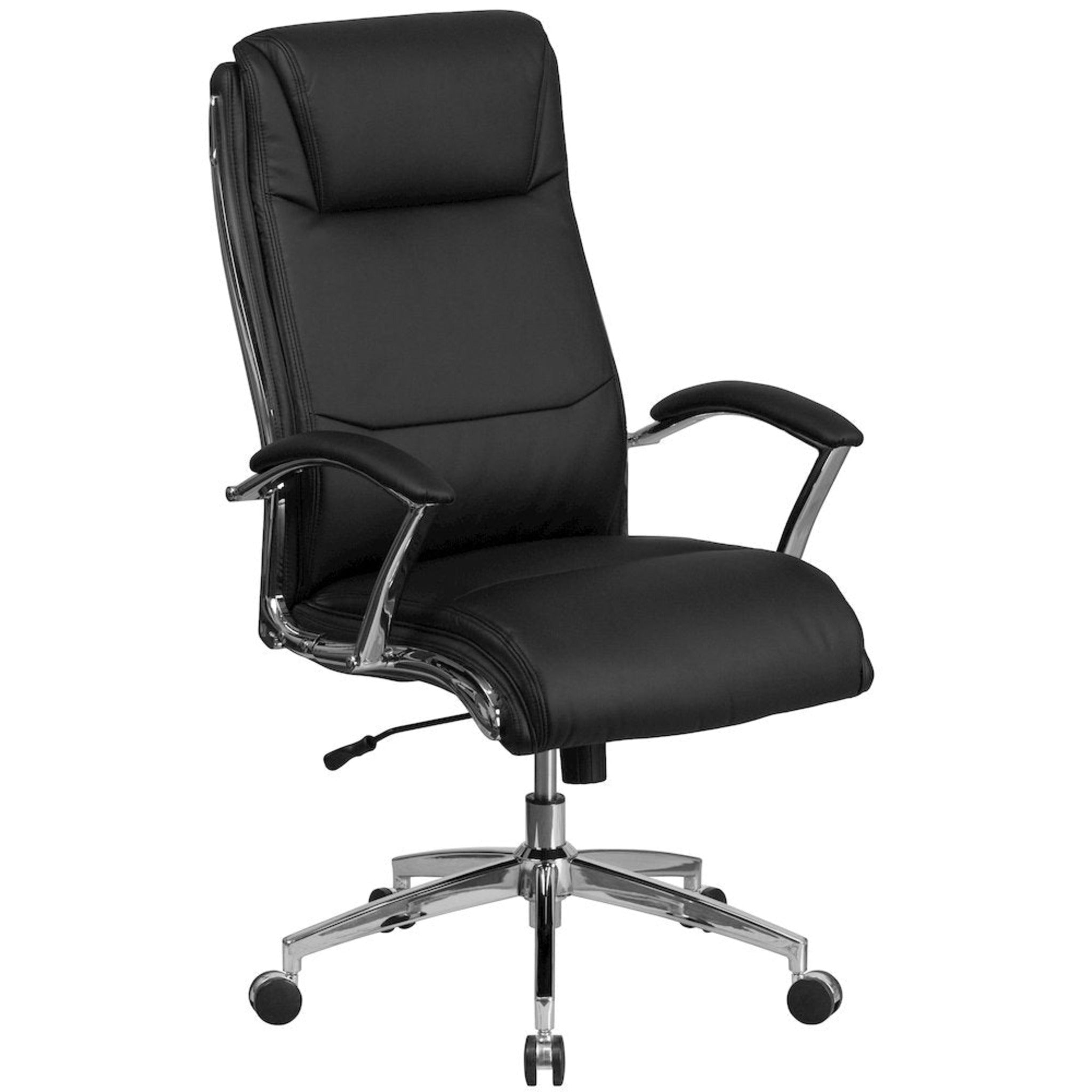 High Back Black LeatherSoft Executive Swivel Office Chair with Chrome Base