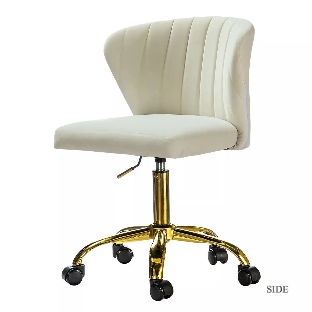 Ilia Comtemperary Swivel Office Chair with Channel Tufted Back | Karat Home
