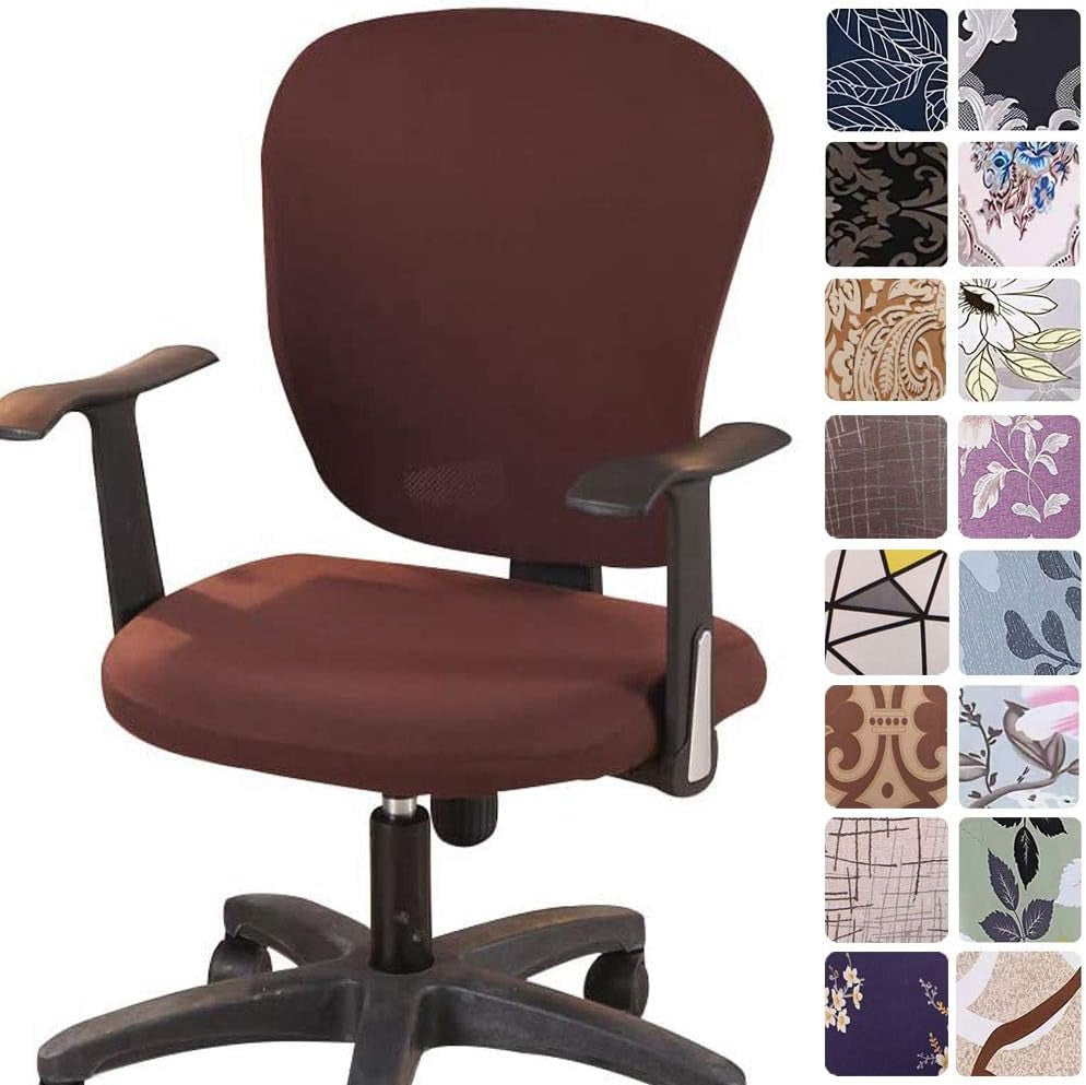 Melaluxe Computer Office Chair Covers - Protective & Stretchable Universal Chair Cover Stretch Rotating Chair Slipcover